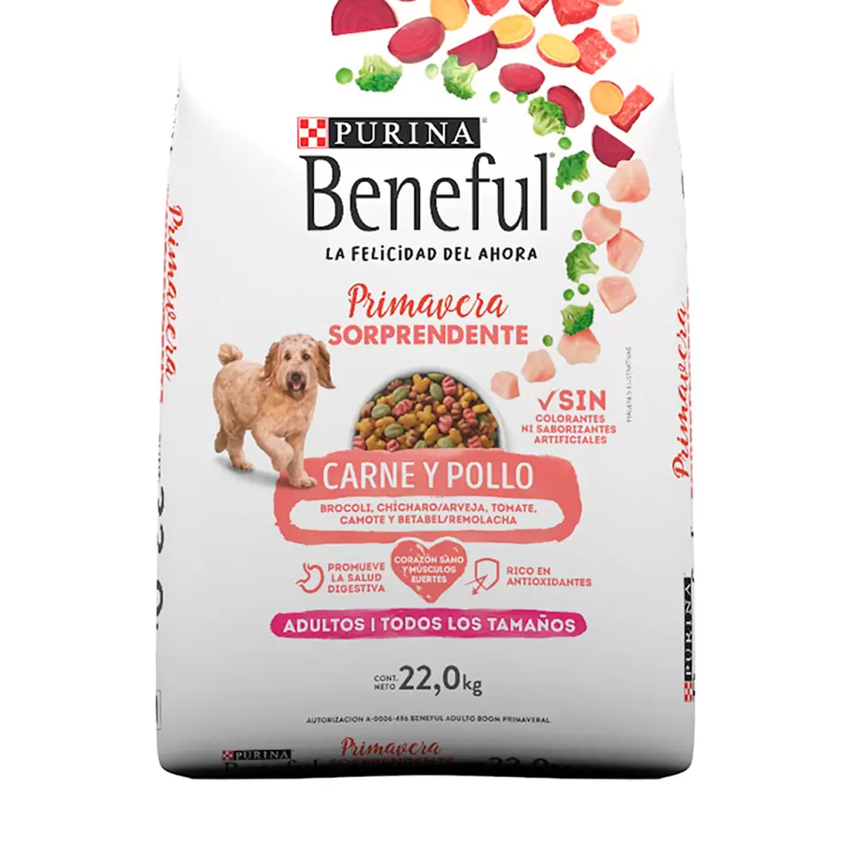 Foto 3 pulgar | Alimento para Perro Purina Beneful Adulto Carne Pollo 22kg