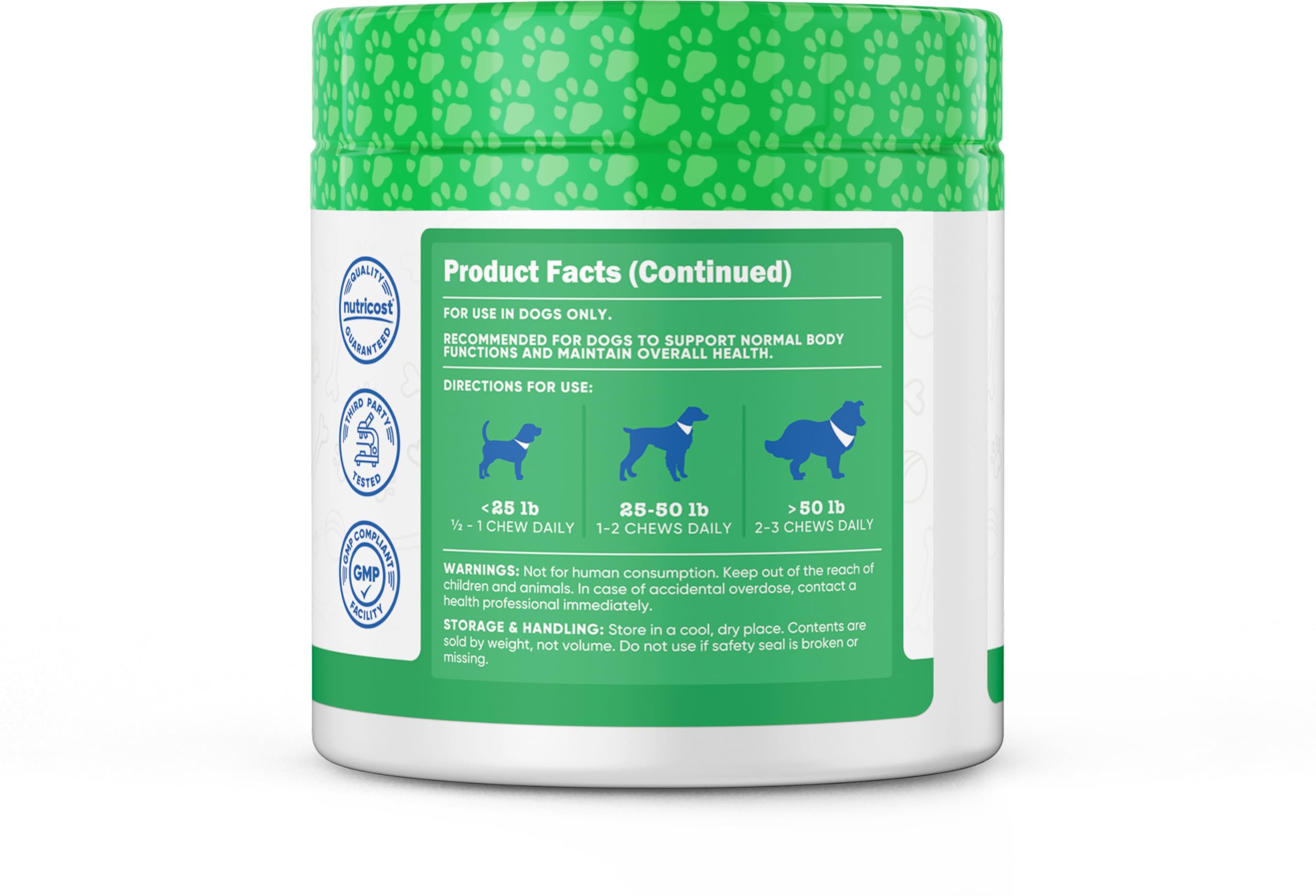 Foto 4 pulgar | Suplemento Nutricost Pets, Masticables Blandos Multifuncionales Para Perros - Venta Internacional.
