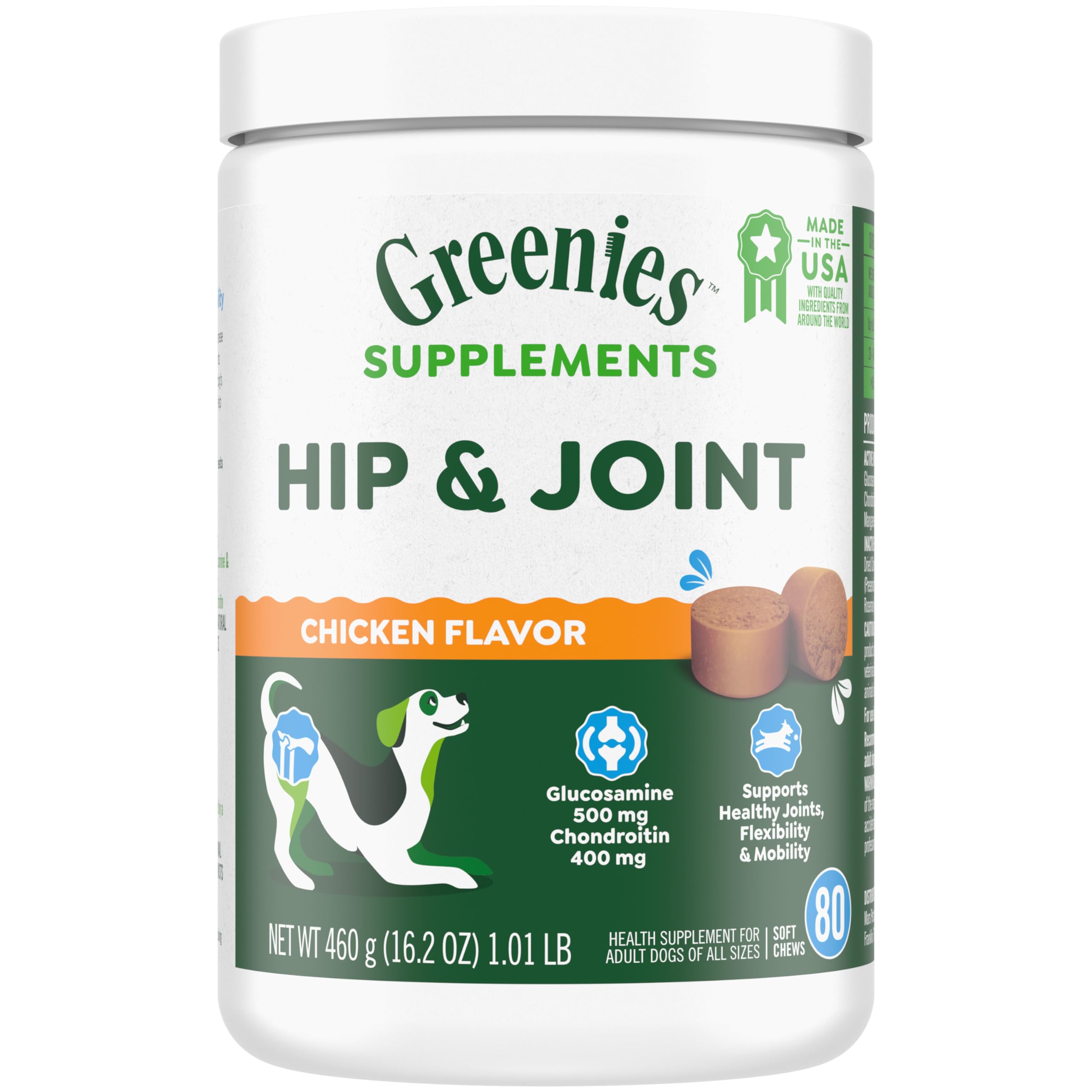 Supplements Greenies Hip And Joint For Dogs 80 Soft Chews - Venta Internacional.