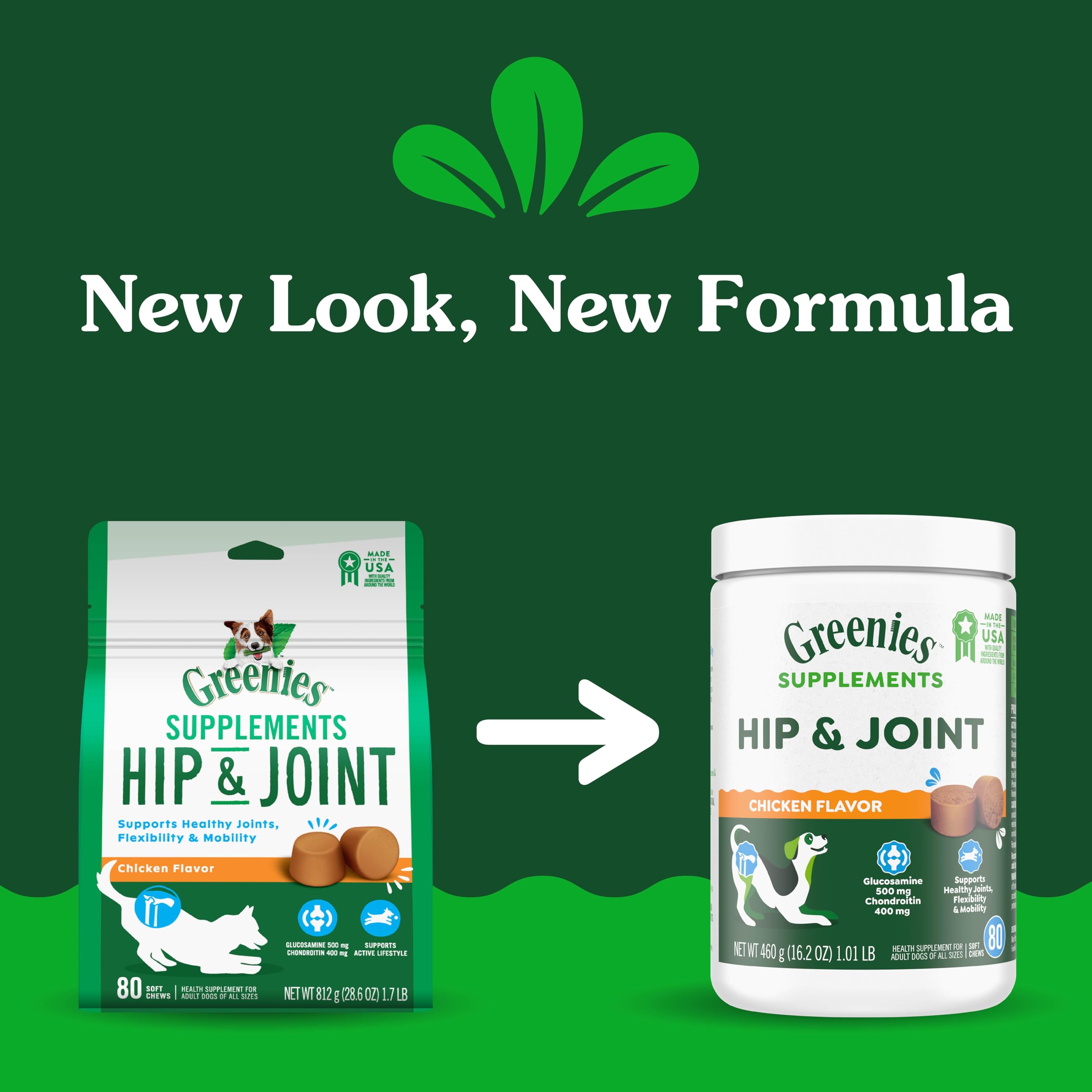 Foto 3 pulgar | Supplements Greenies Hip And Joint For Dogs 80 Soft Chews - Venta Internacional.