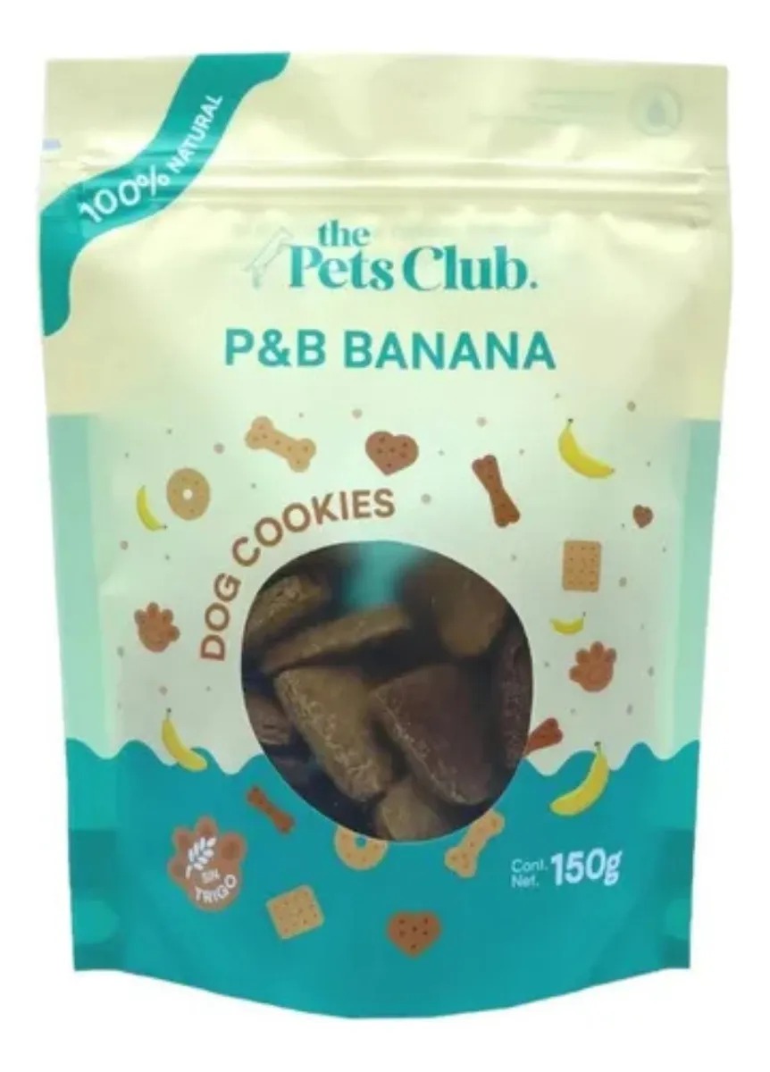Foto 2 pulgar | Thepetsclub Galleta 100% Natural Para Para Perro 150g P&b Banana Pack 12pz