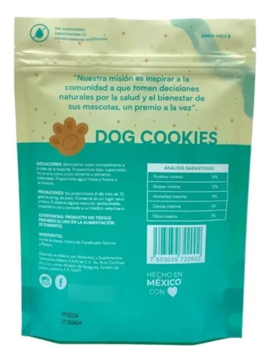 Foto 4 pulgar | Thepetsclub Galleta 100% Natural Para Para Perro 150g P&b Banana Pack 12pz