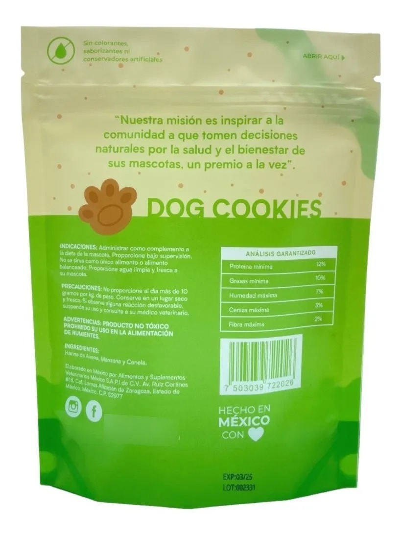 Foto 4 pulgar | The Pets Club Galletas 100% Natural Para Perro 150g Apple Pie Pzck 12pz