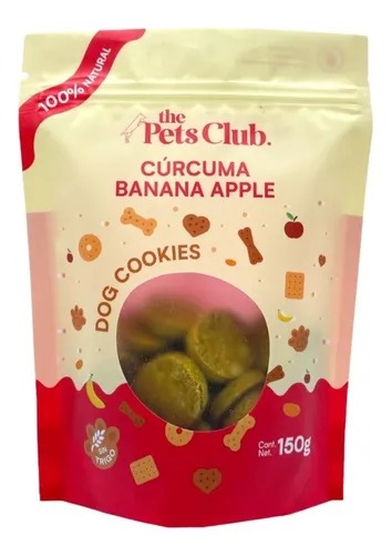 Foto 2 pulgar | The Pets Club Galleta 100% Natural Para Perro 150g Curcuma Banana Y Apple Pack 12pz