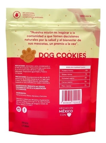 Foto 3 pulgar | The Pets Club Galleta 100% Natural Para Perro 150g Curcuma Banana Y Apple Pack 12pz