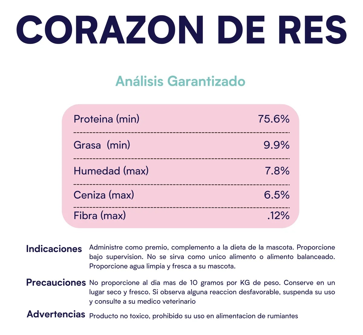 Foto 4 | Thepetsclub Premio 100% Natural Para Perro Corazón Res 90gr Deshidratado Pack 12pz