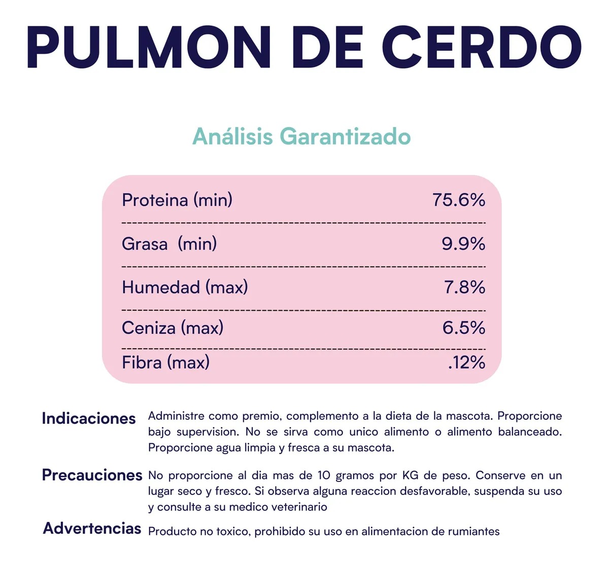 Foto 5 pulgar | Thepetsclub Premio 100% Natural Pulmón De Cerdo 80gr Deshidratado Pack 12pz