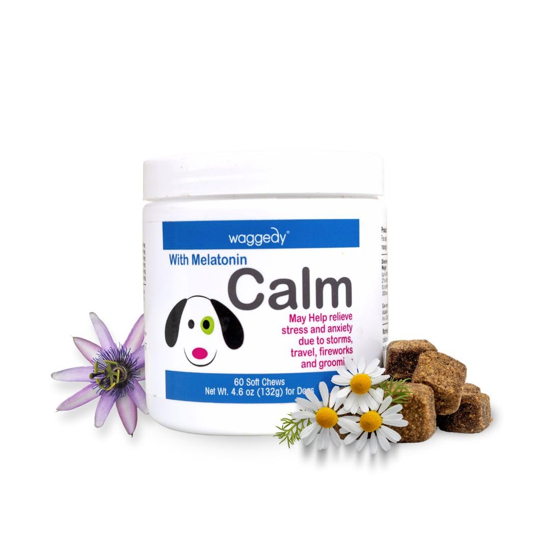Foto 1 | Masticables Calmantes Waggedy Calm Con Melatonina Para Perros (60 Masticables) - Venta Internacional.