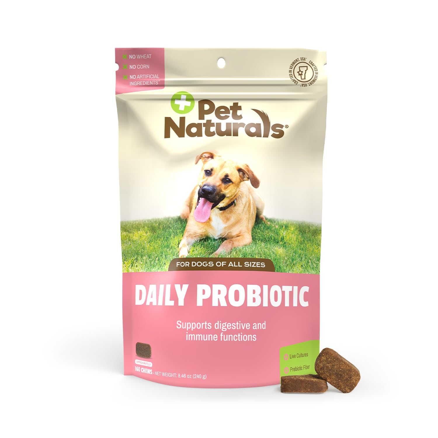 Foto 1 | Probiotic Pet Naturals Con Sabor A Pato Para Perros, 160 Unidades Masticables, 120 Millones De Cfu - Venta Internaciona