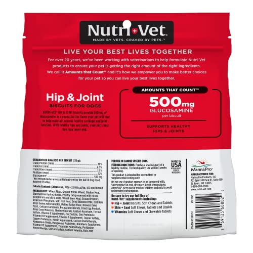 Foto 8 pulgar | Galletas Para Perros Nutri-vet Hip & Joint Con 500 Mg De Glucosamina, 4 Libras - Venta Internacional.