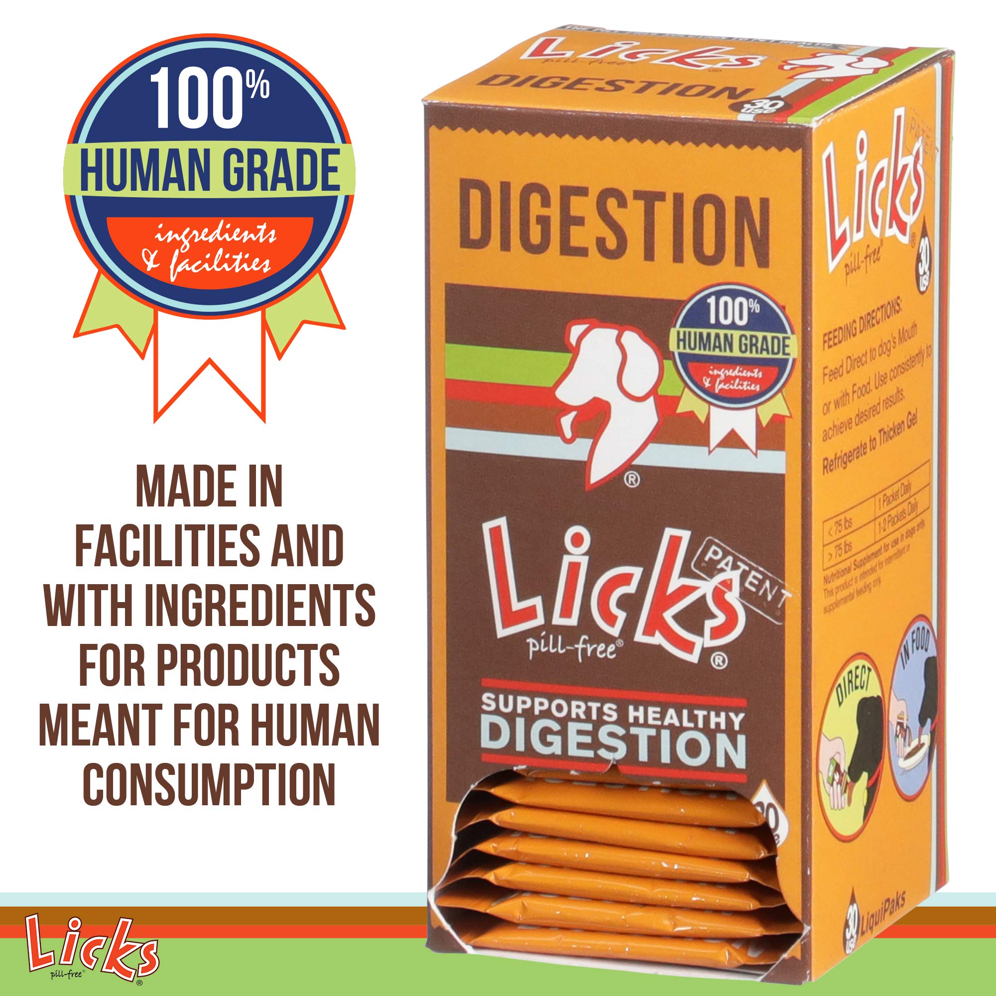 Foto 5 pulgar | Supplement Licks Digestion Para Perros Sin Pastillas, 30 Paquetes De Gel - Venta Internacional.