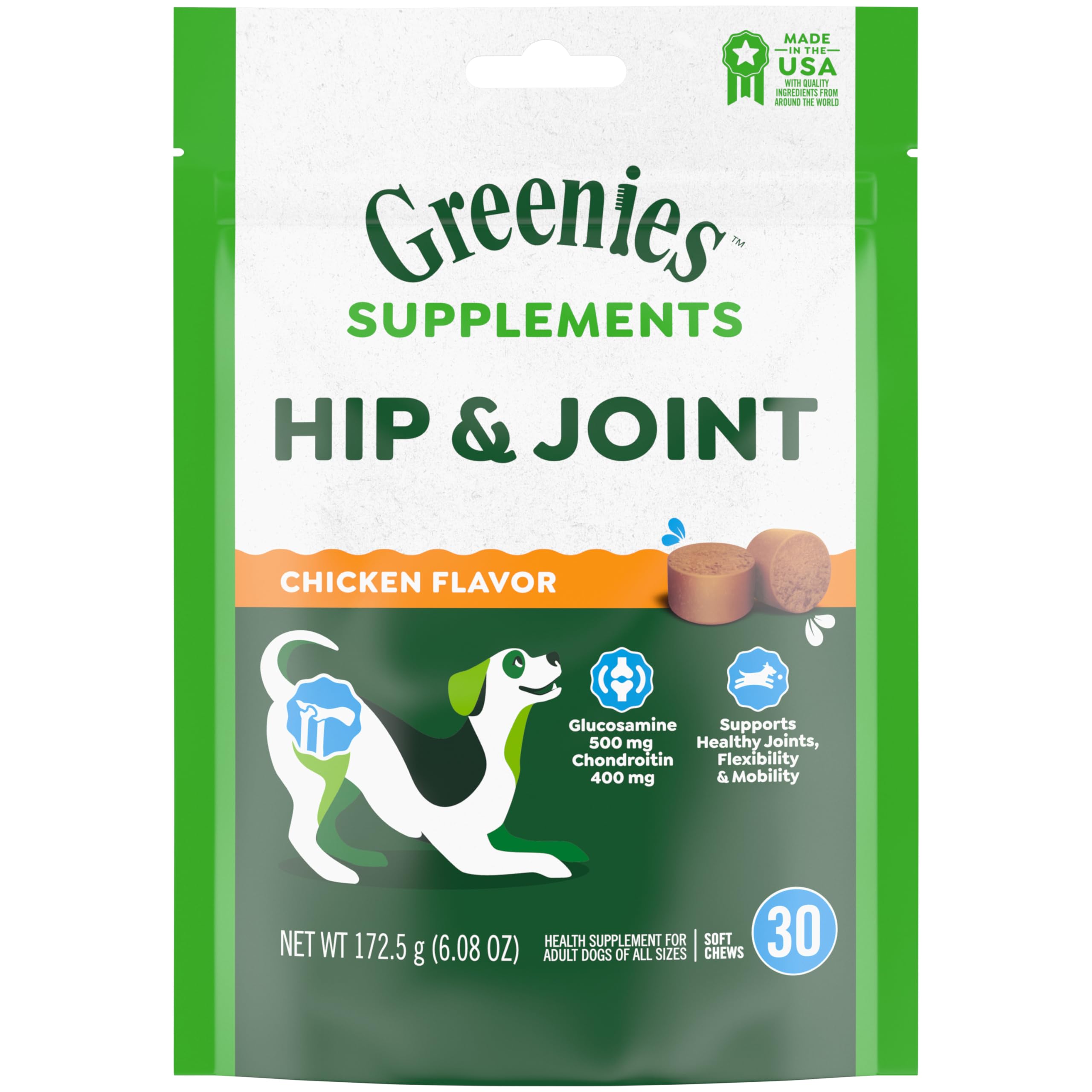 Foto 1 | Suplementos Greenies Hip And Joint Para Perros, 30 Pastillas Para Masticar - Venta Internacional.