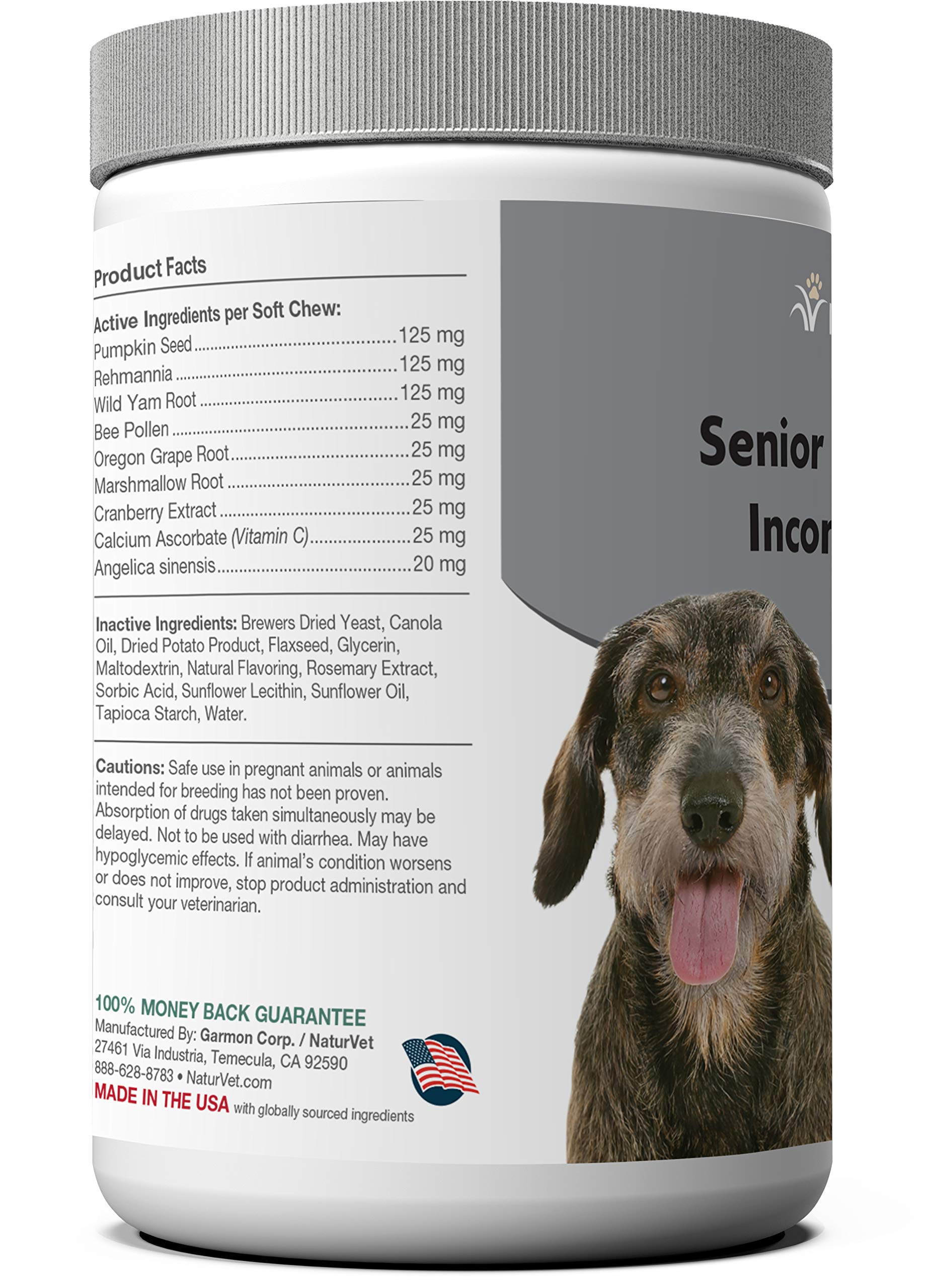Foto 3 pulgar | Suplemento Para Perros Naturvet Senior Advanced Incontinence 120 Comprimidos Masticables - Venta Internacional.