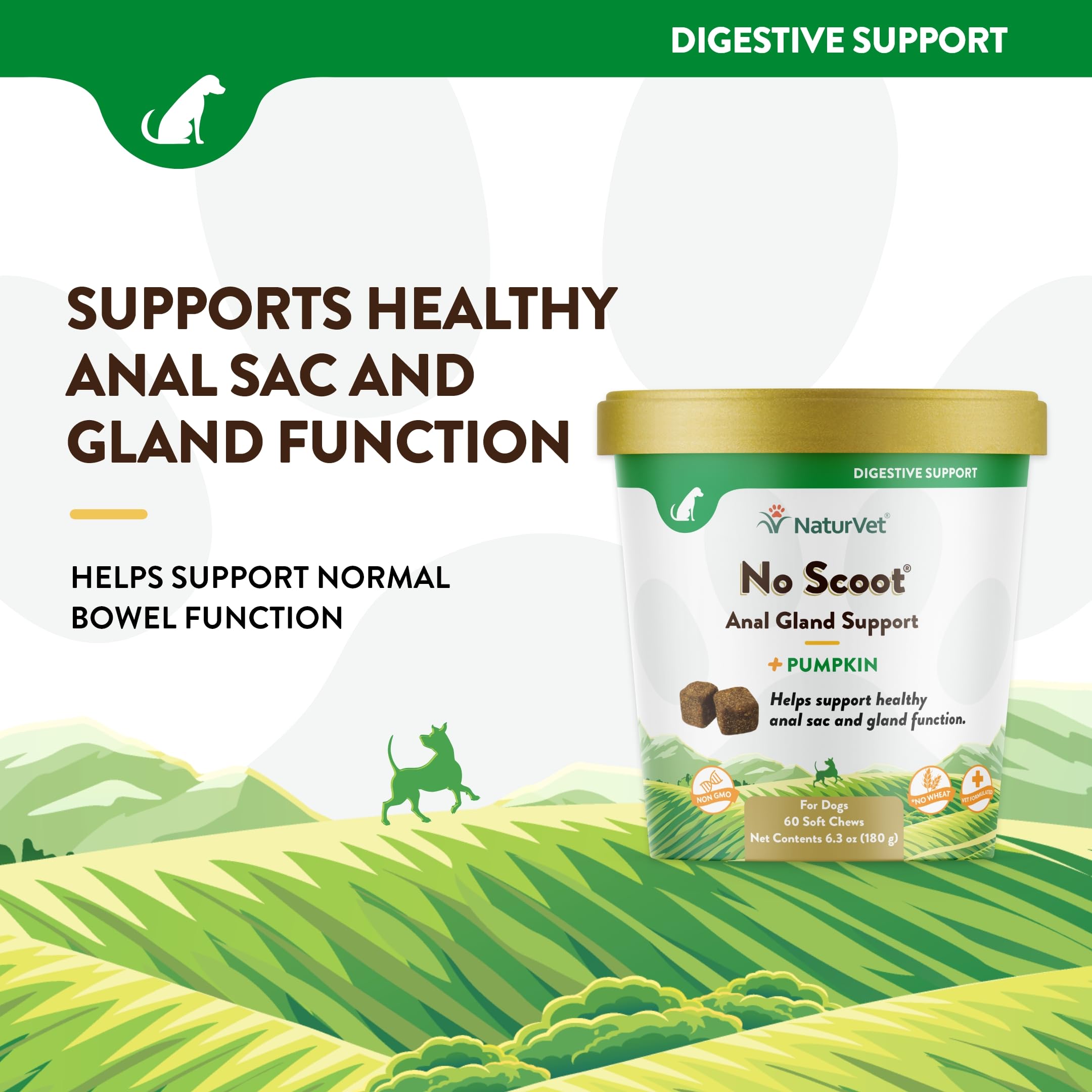 Foto 4 pulgar | Suplemento Naturvet No Scoot Para Perros, 60 Cápsulas Masticables Blandas - Venta Internacional.