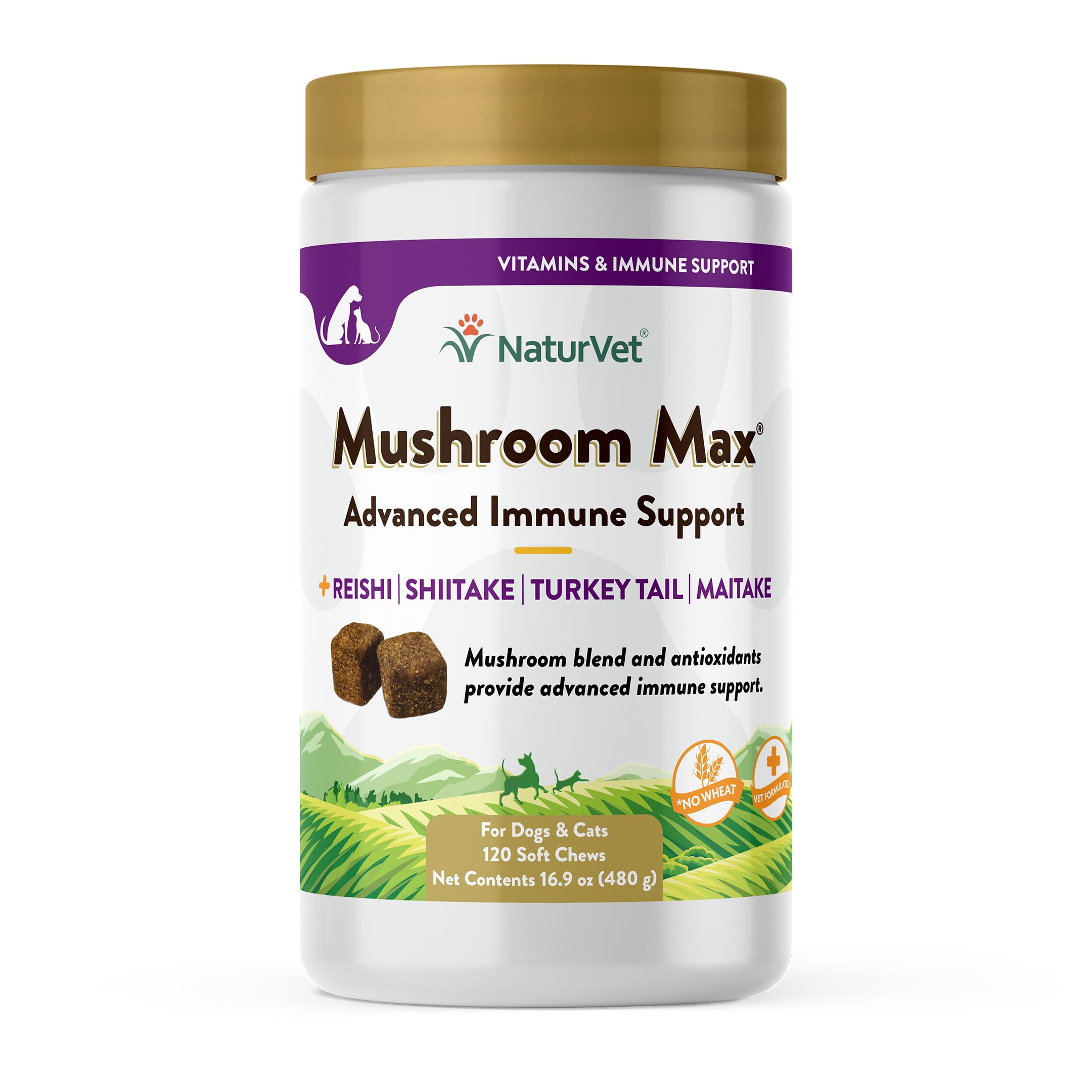 Foto 2 pulgar | Suplemento Para Perros Naturvet Mushroom Max Immune Support 120 Unidades - Venta Internacional.