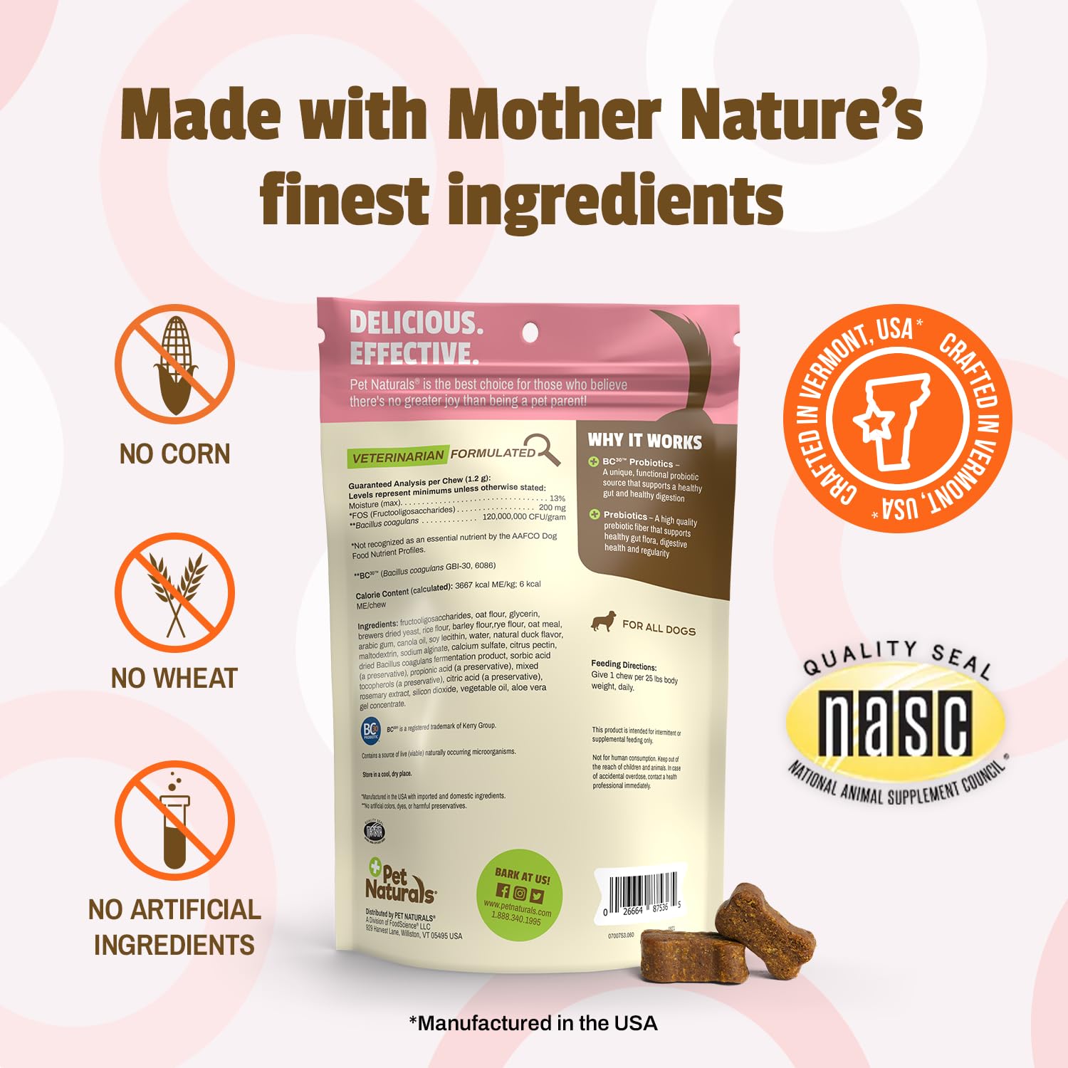 Foto 7 pulgar | Dog Probiotic Pet Naturals Daily 120 Ml Cfus 60 Masticables - Venta Internacional.