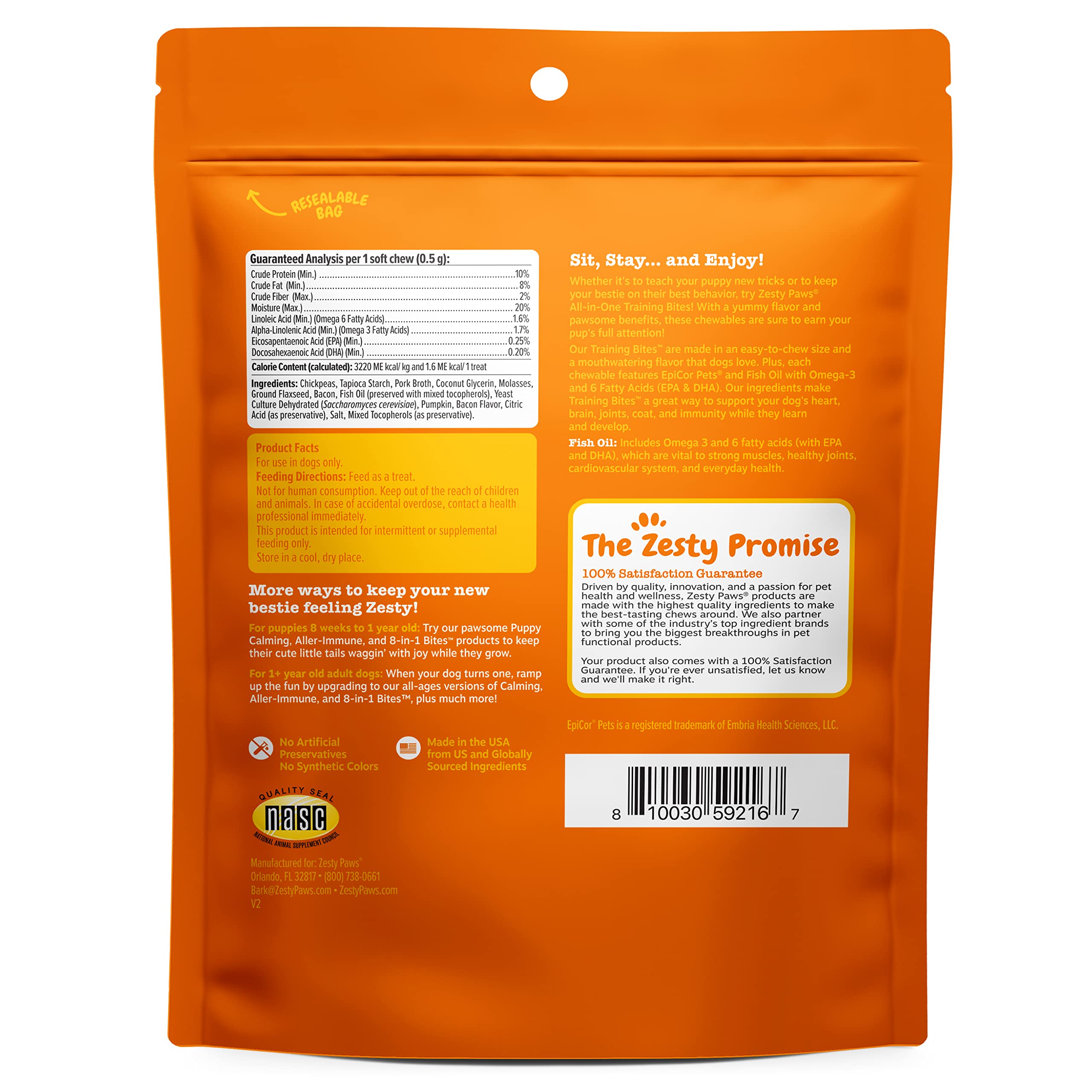 Foto 5 | Training Treats Zesty Paws Healthy Para Perros Con Músculos De La Articulación De La Cadera - Venta Internacional.