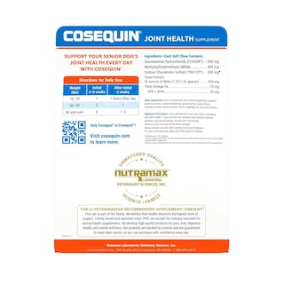 Foto 2 | Suplemento Para La Salud De Las Articulaciones Nutramax Cosequin Senior Dogs 120 Chews - Venta Internacional.