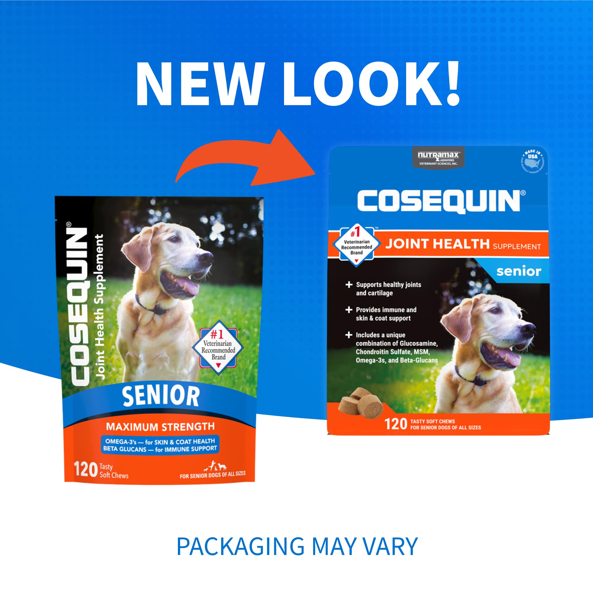 Foto 4 pulgar | Suplemento Para La Salud De Las Articulaciones Nutramax Cosequin Senior Dogs 120 Chews - Venta Internacional.