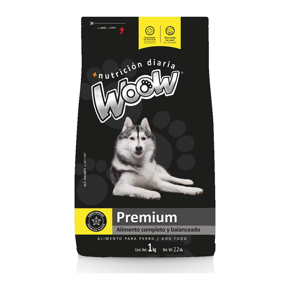 Foto 2 pulgar | Alimento Para Perros Premium 1kg Woow Wp1