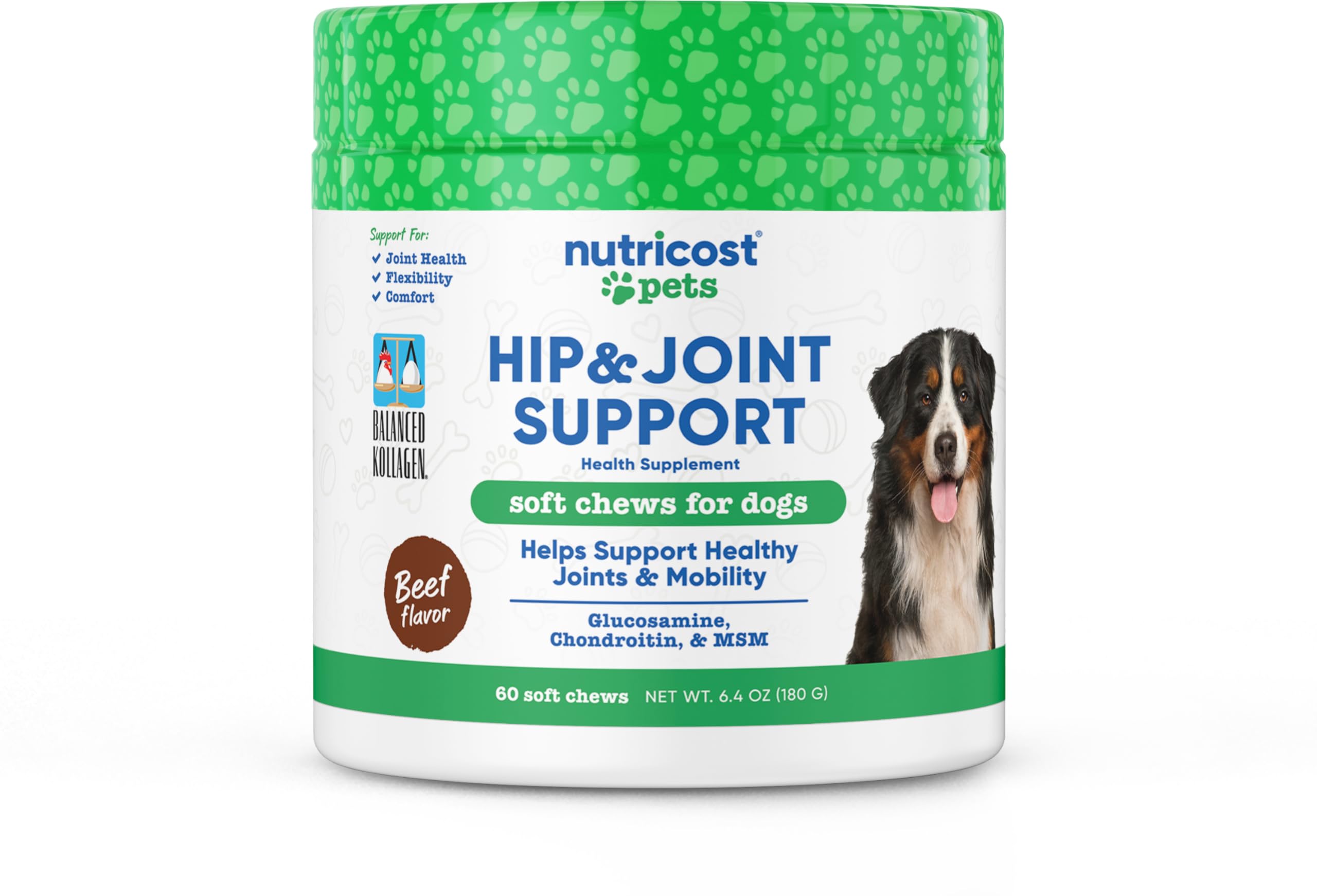 Foto 2 pulgar | Suplemento Nutricost Pets, Soporte Para Caderas Y Articulaciones Para Perros, 60 Comprimidos Masticables - Venta