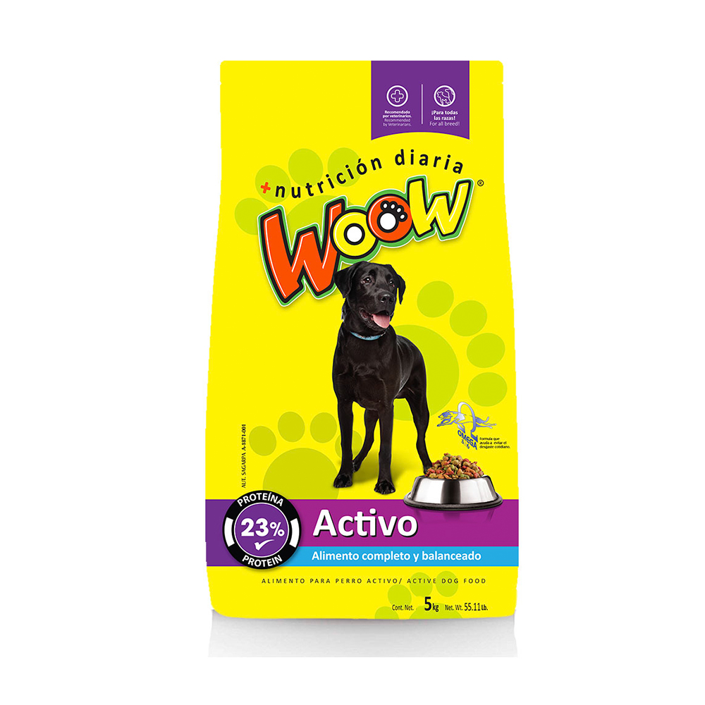 Foto 2 pulgar | Alimento Para Perros Activo 5kg Woow Wa5