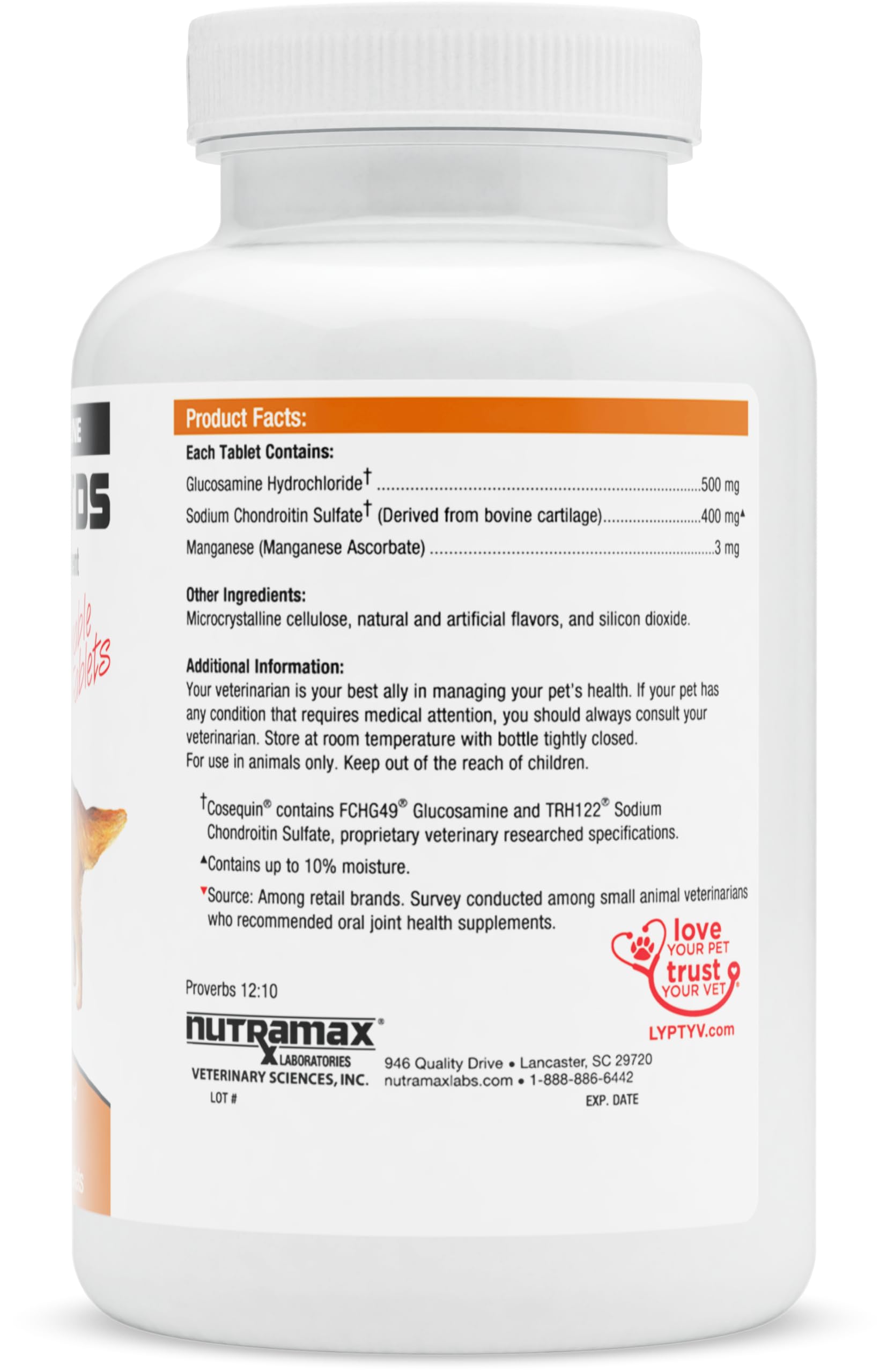 Foto 2 | Suplemento Para La Salud De Las Articulaciones Nutramax Cosequin Ds Para Perros  250 Comprimidos - Venta Internacional.