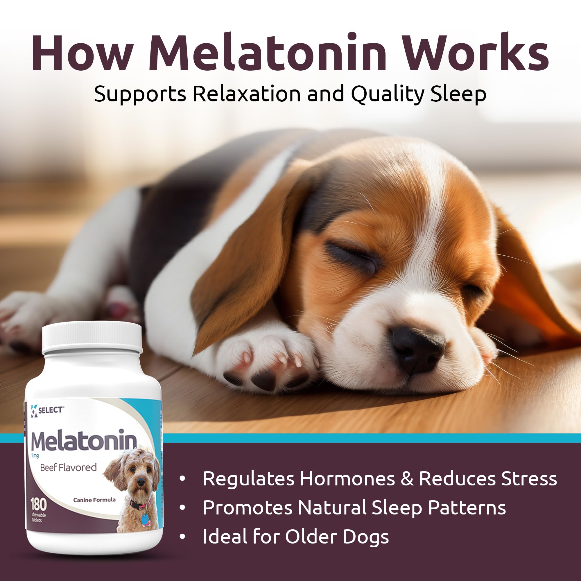 Foto 4 pulgar | Masticables Calmantes De Melatonina K9 Select Para Perros  1 Mg  180 Comprimidos - Venta Internacional.