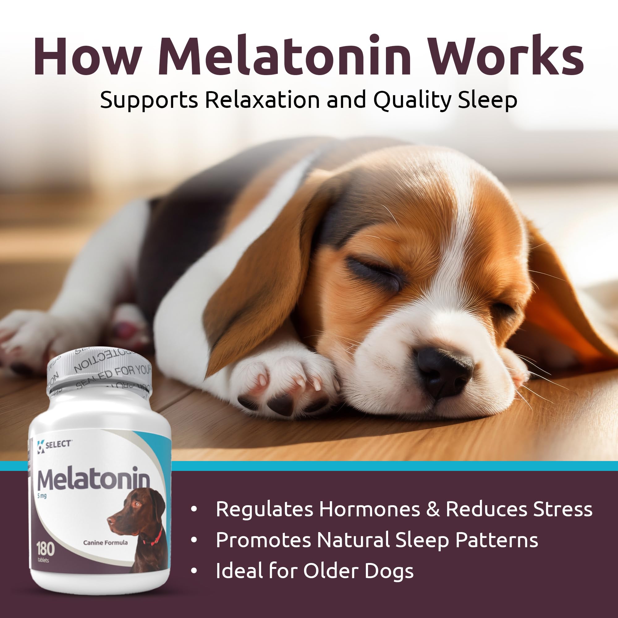 Foto 3 | Suplemento K9 Select Melatonin 5 Mg Para Perros Grandes 180 Comprimidos - Venta Internacional.