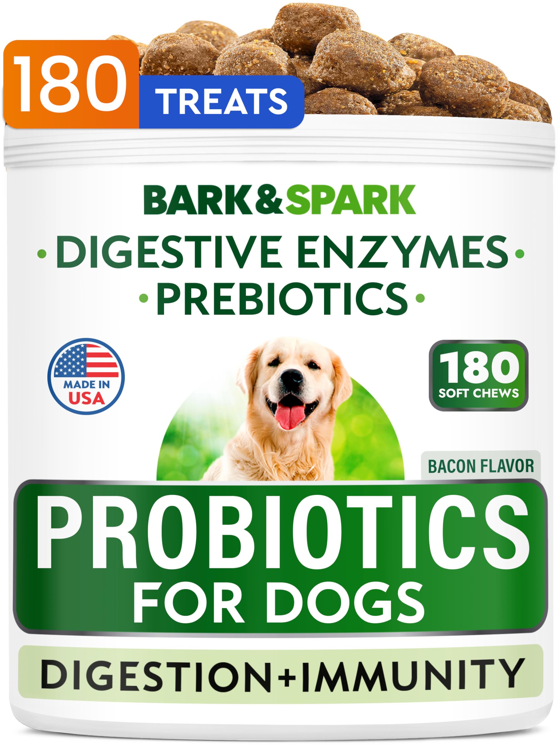 Foto 2 pulgar | Suplemento De Probióticos Y Enzimas Digestivas Para Perros Bark&spark - Venta Internacional.