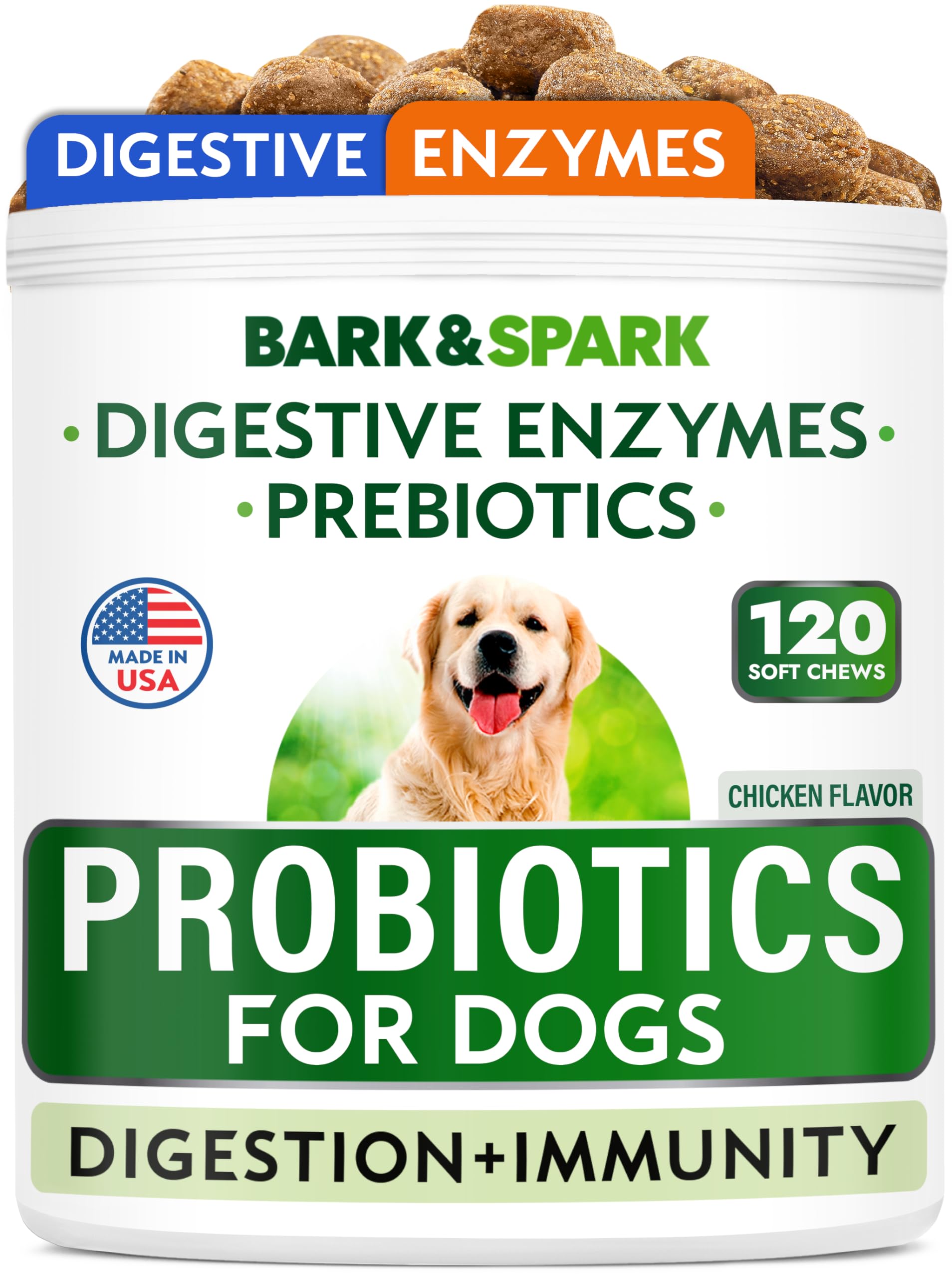 Foto 1 | Suplemento De Probióticos Y Enzimas Digestivas Para Perros Bark&spark - Venta Internacional.