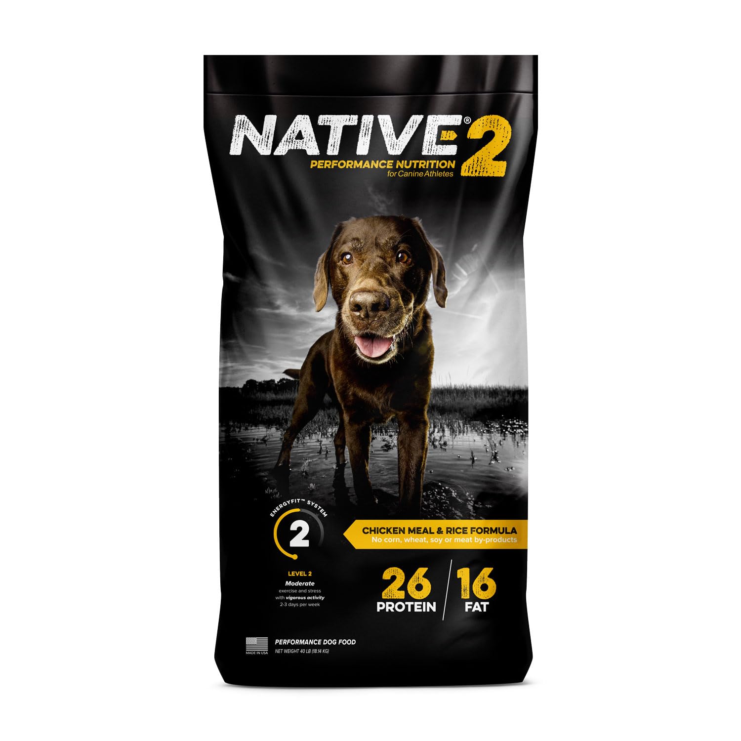 Comida Para Perros Native Performance, Harina De Pollo, Arroz, Bolsa De 18,14 Kg - Venta Internacional.