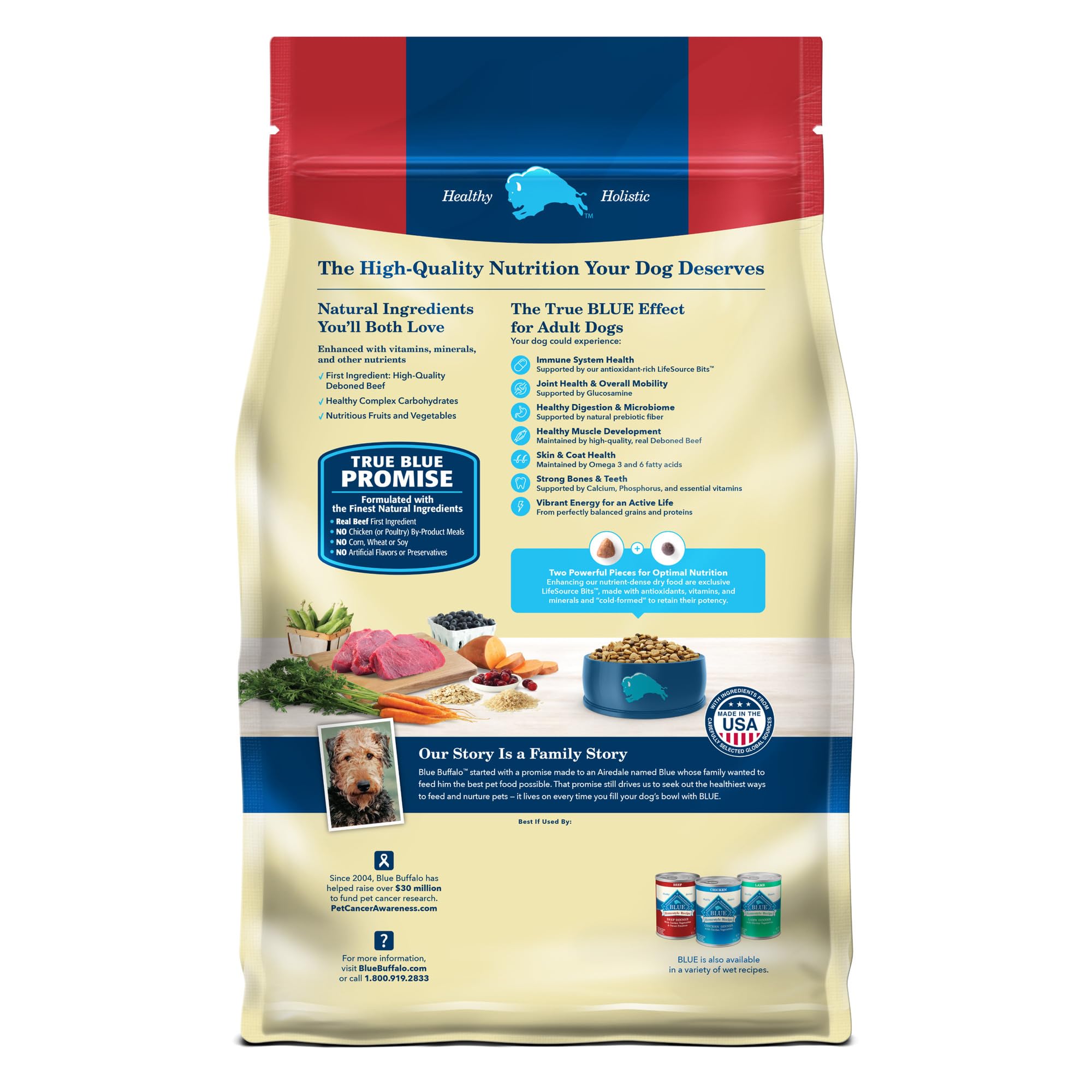 Foto 3 pulgar | Alimento Para Perros Blue Buffalo Life Protection, Carne De Res Para Adultos, 6,8 Kg - Venta Internacional.