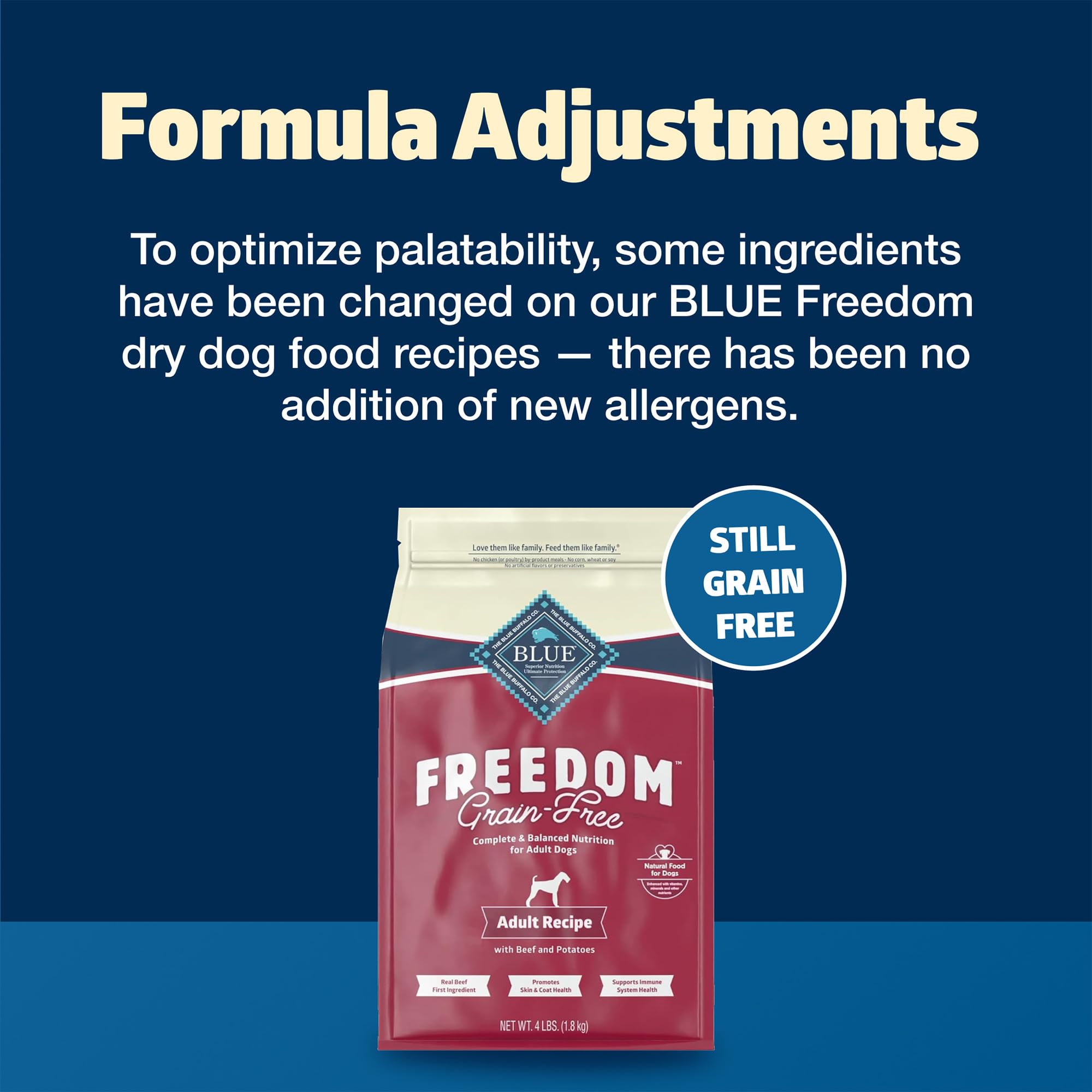 Foto 3 pulgar | Comida Para Perros Blue Buffalo Freedom, Carne De Res Sin Cereales, Bolsa De 5 Kg - Venta Internacional.