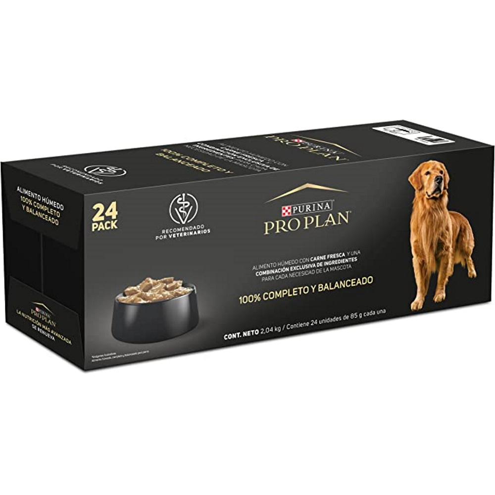 Pouch Para Perro Adulto Caja 24 Pz Carne Purina Proplan