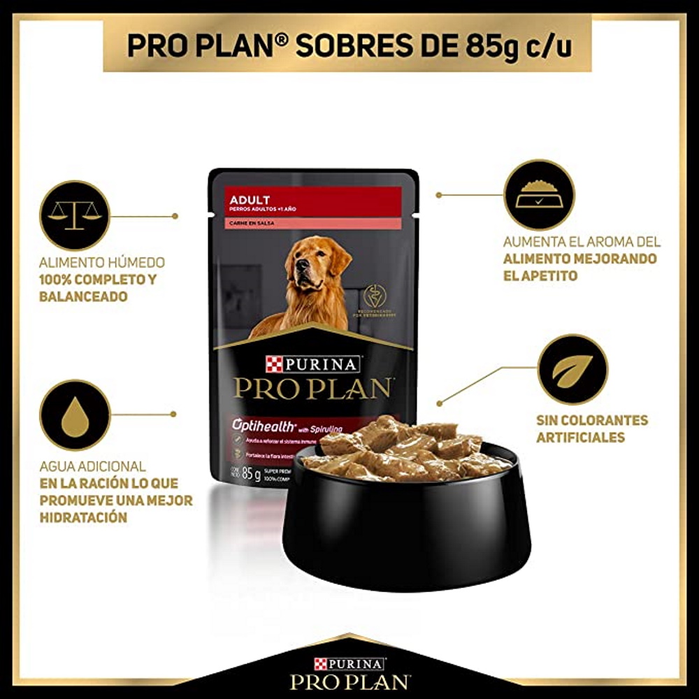 Foto 5 pulgar | Pouch Para Perro Adulto Caja 24 Pz Carne Purina Proplan