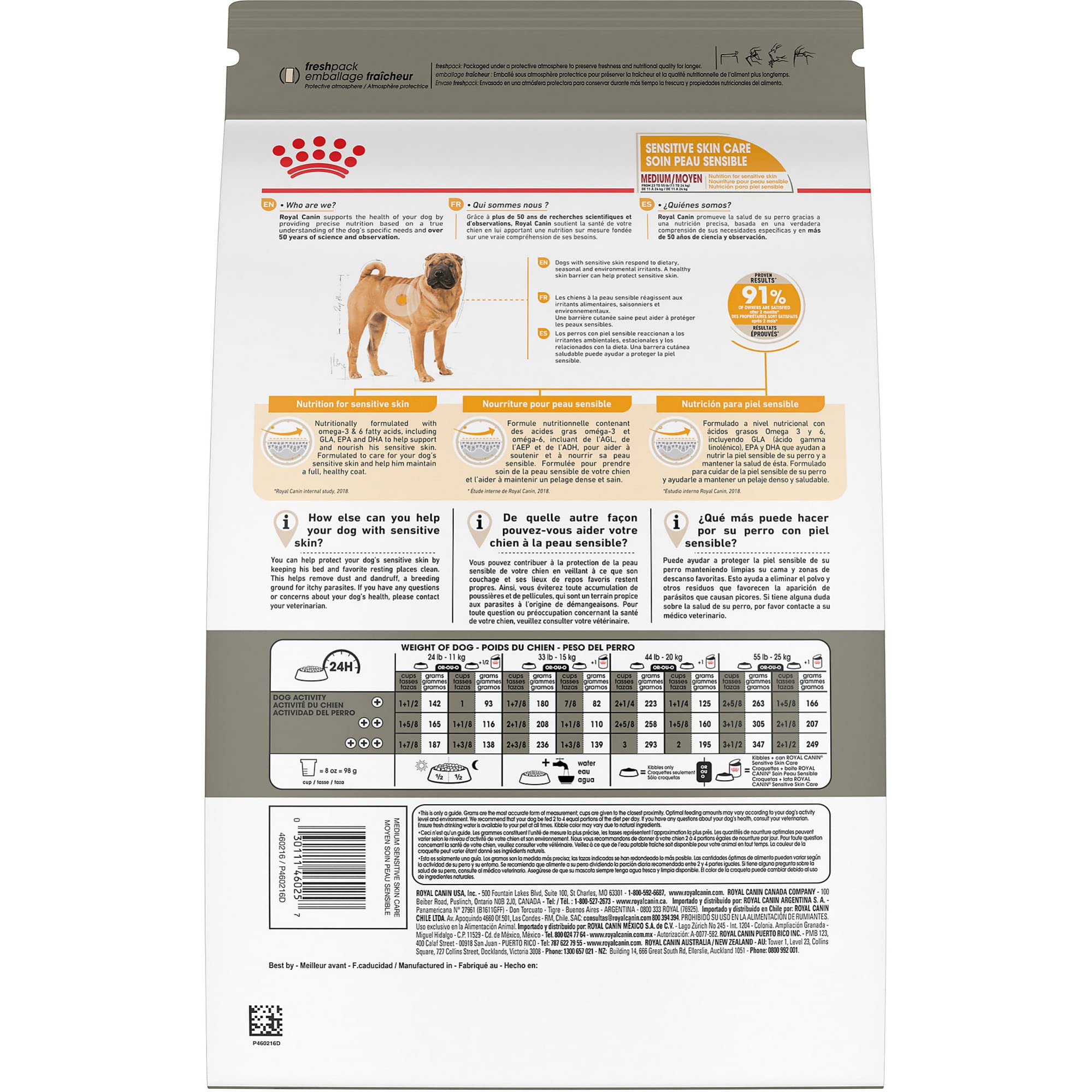 Foto 2 | Alimento Para Perros Royal Canin Medium Sensible Skin Care 7.7 Kg - Venta Internacional.