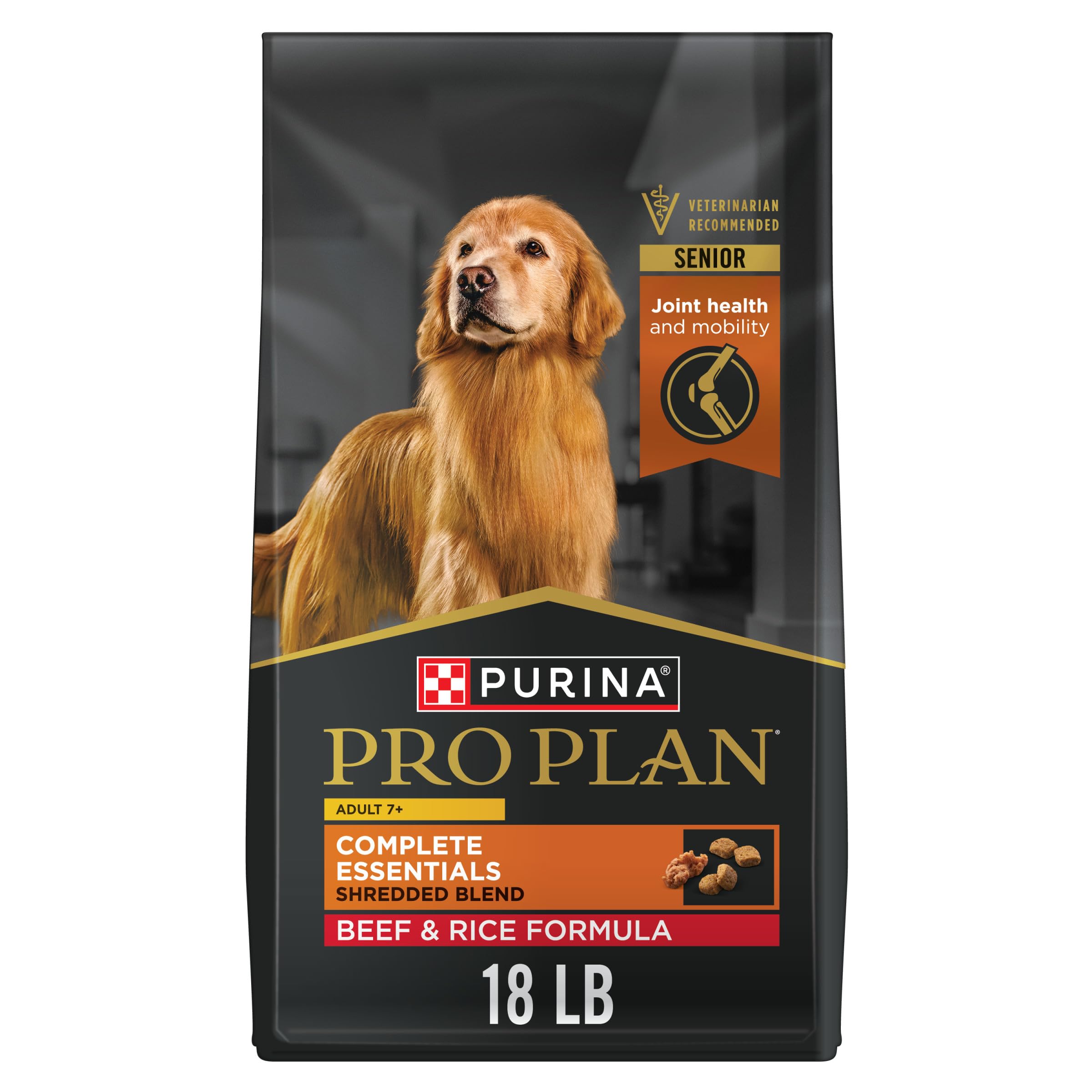 Comida Para Perros Purina Pro Plan Para Adultos Mayores De 7 Años, Carne De Res Y Arroz, Bolsa De 8,16 Kg - Ven