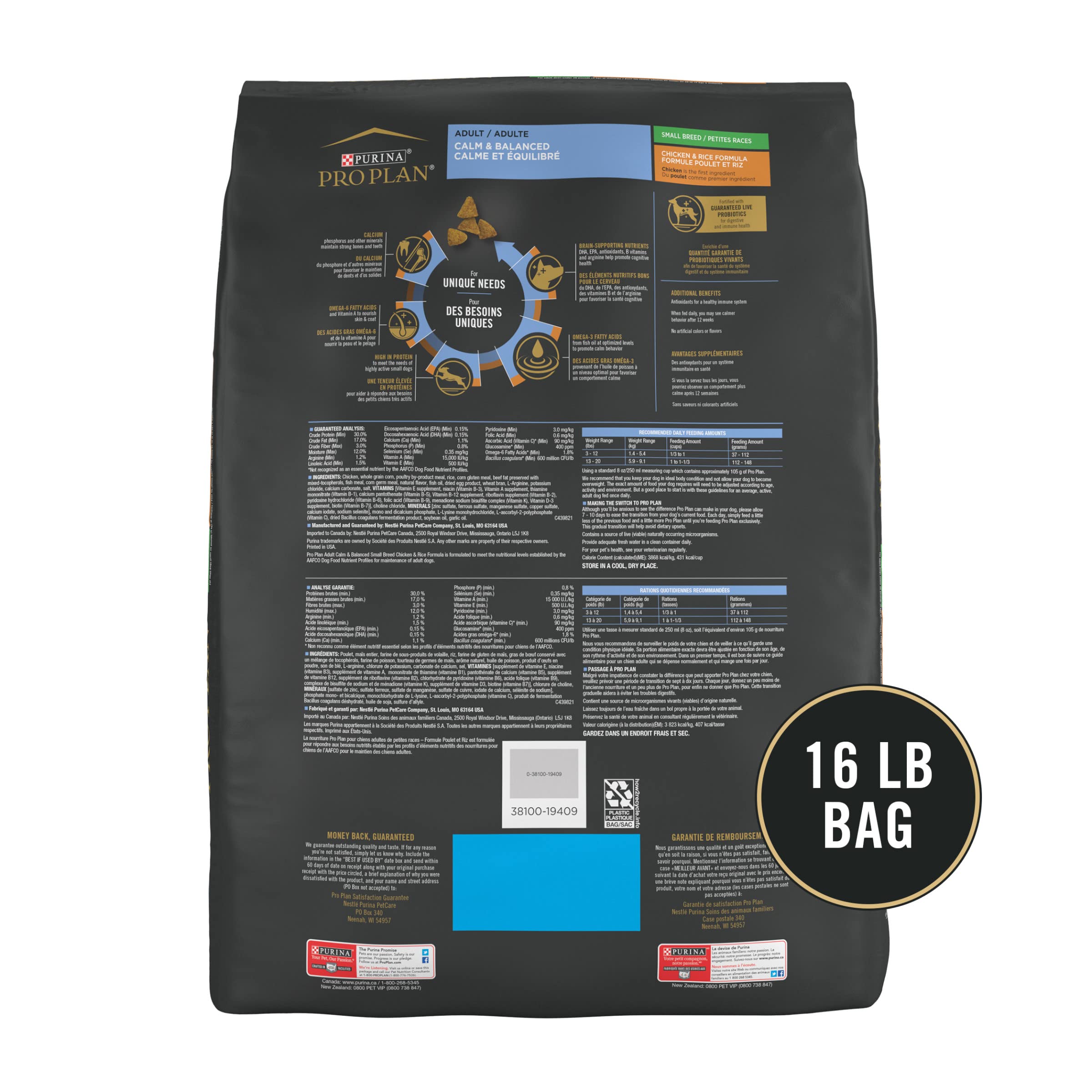Foto 5 | Alimento Para Perros Purina Pro Plan Calm & Balanced Para Adultos De Raza Pequeña - Venta Internacional.