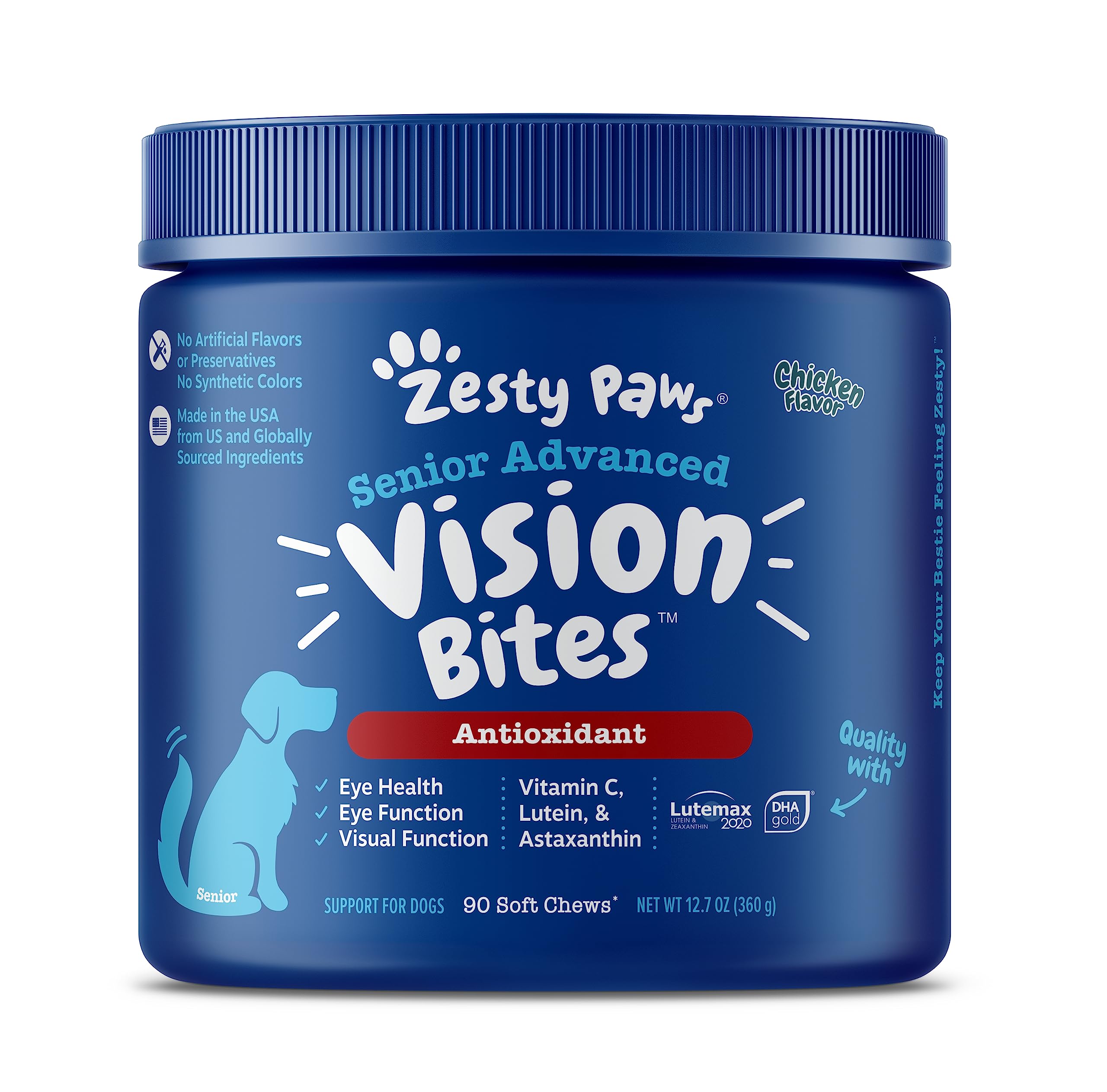 Foto 2 pulgar | Suplemento Zesty Paws Vision Bites Para Perros, Salud Ocular, 90 Masticables - Venta Internacional.
