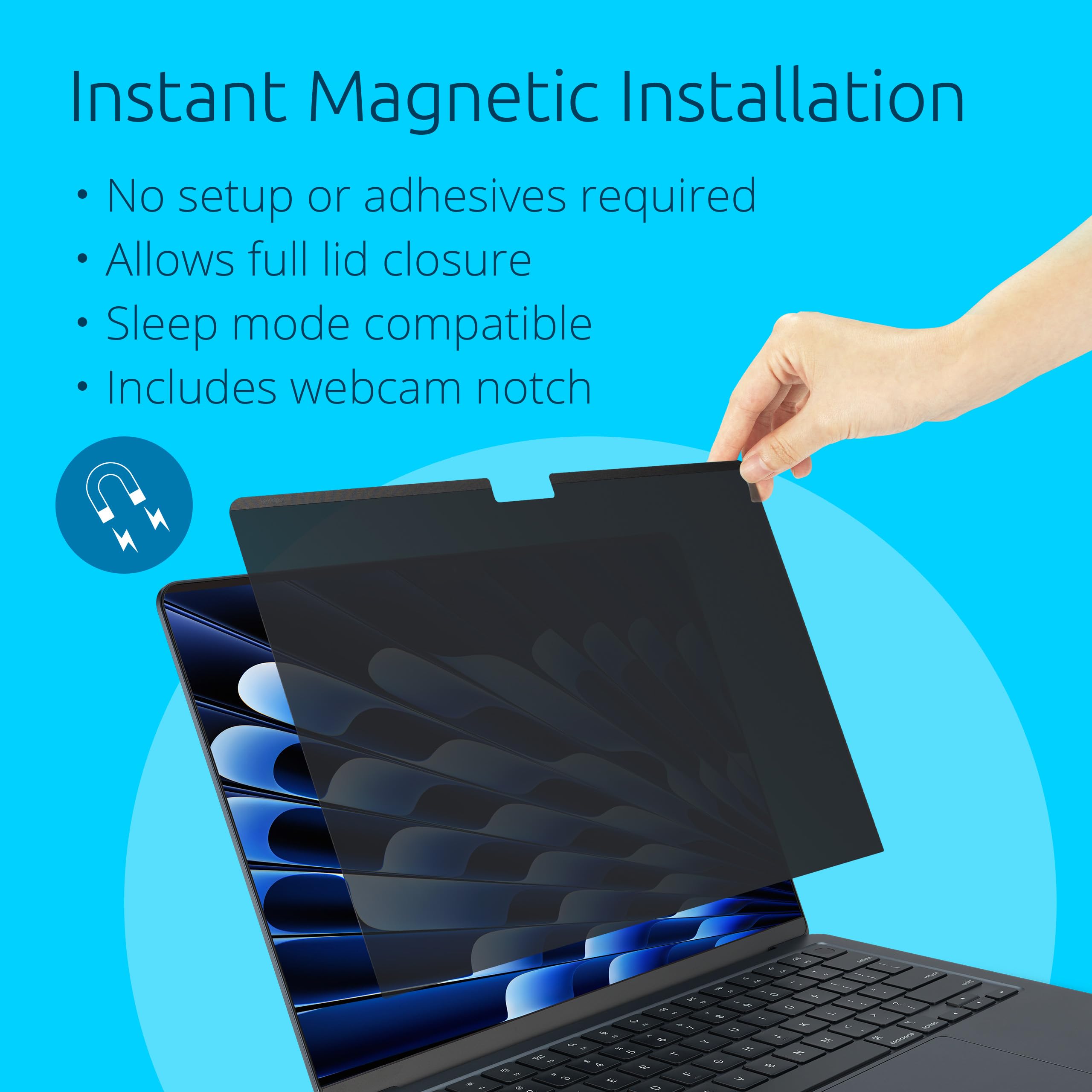 Foto 5 pulgar | Pantalla De Privacidad Kensington Mp136 Para Macbook Air De 13,6 Pulgadas - Venta Internacional.