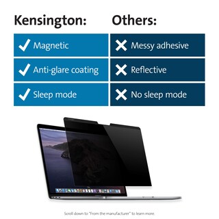 Foto 7 | Pantalla De Privacidad Kensington Mp15 Para Macbook Pro 15 2016-2019 - Venta Internacional.