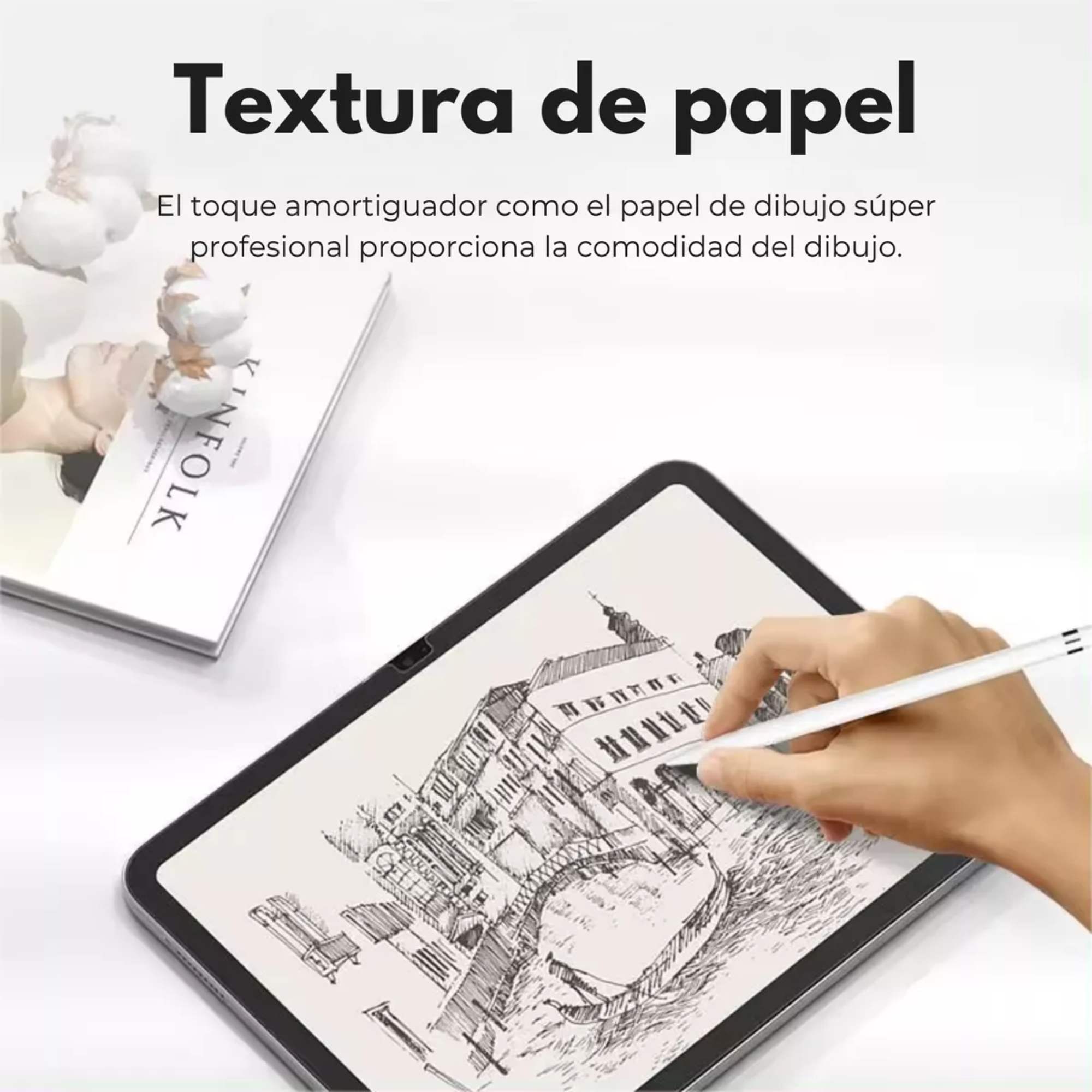 Foto 6 | 2 Micas Protector Pantalla Para Ipad Efecto Textura Papel