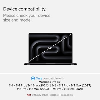 Foto 2 | Protector De Pantalla Spigen Glastr Slim Para Macbook Pro 14 - Venta Internacional.