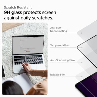 Foto 3 | Protector De Pantalla Spigen Glastr Slim Para Macbook Pro 14 - Venta Internacional.
