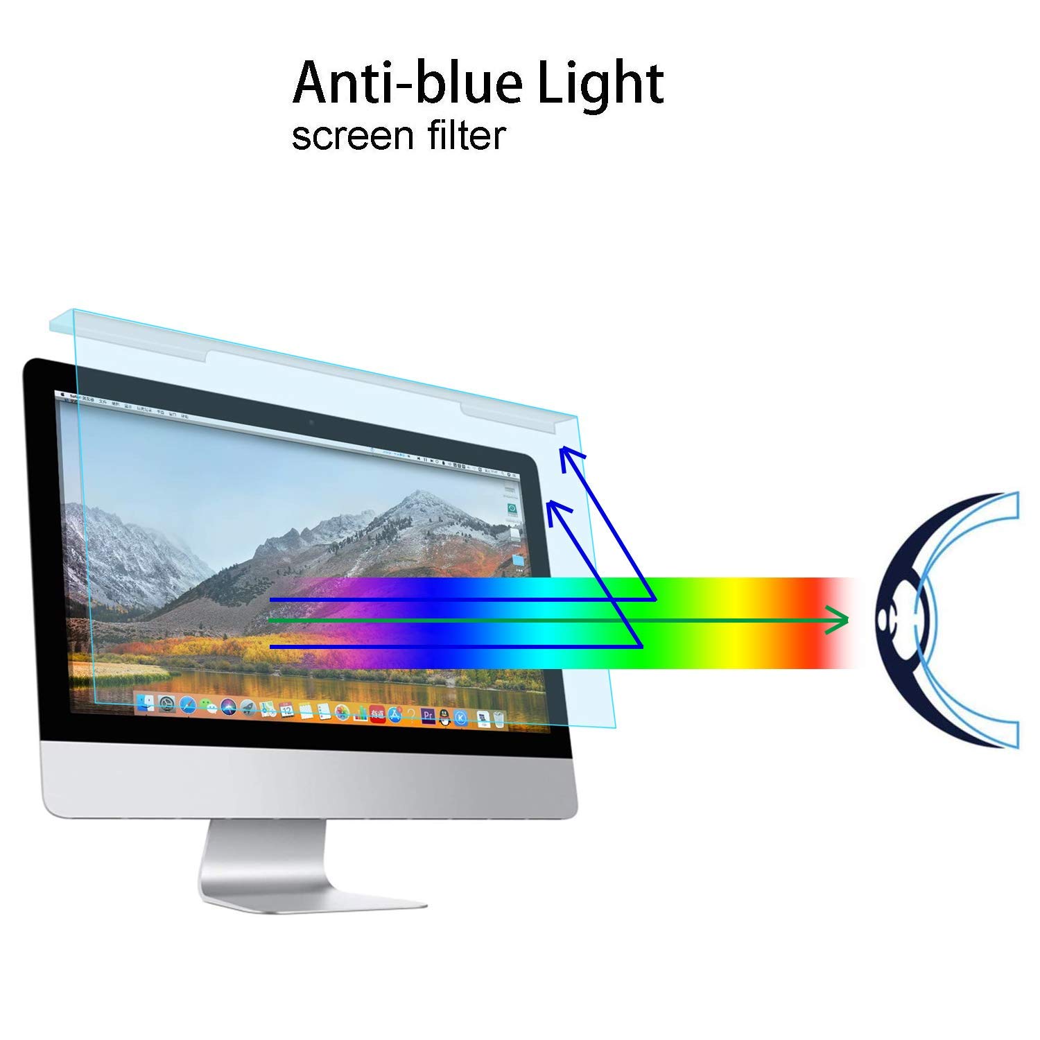 Foto 5 pulgar | Protector De Pantalla Mosiso Con Bloqueo De Luz Azul De 20 A 22 Pulgadas - Venta Internacional.