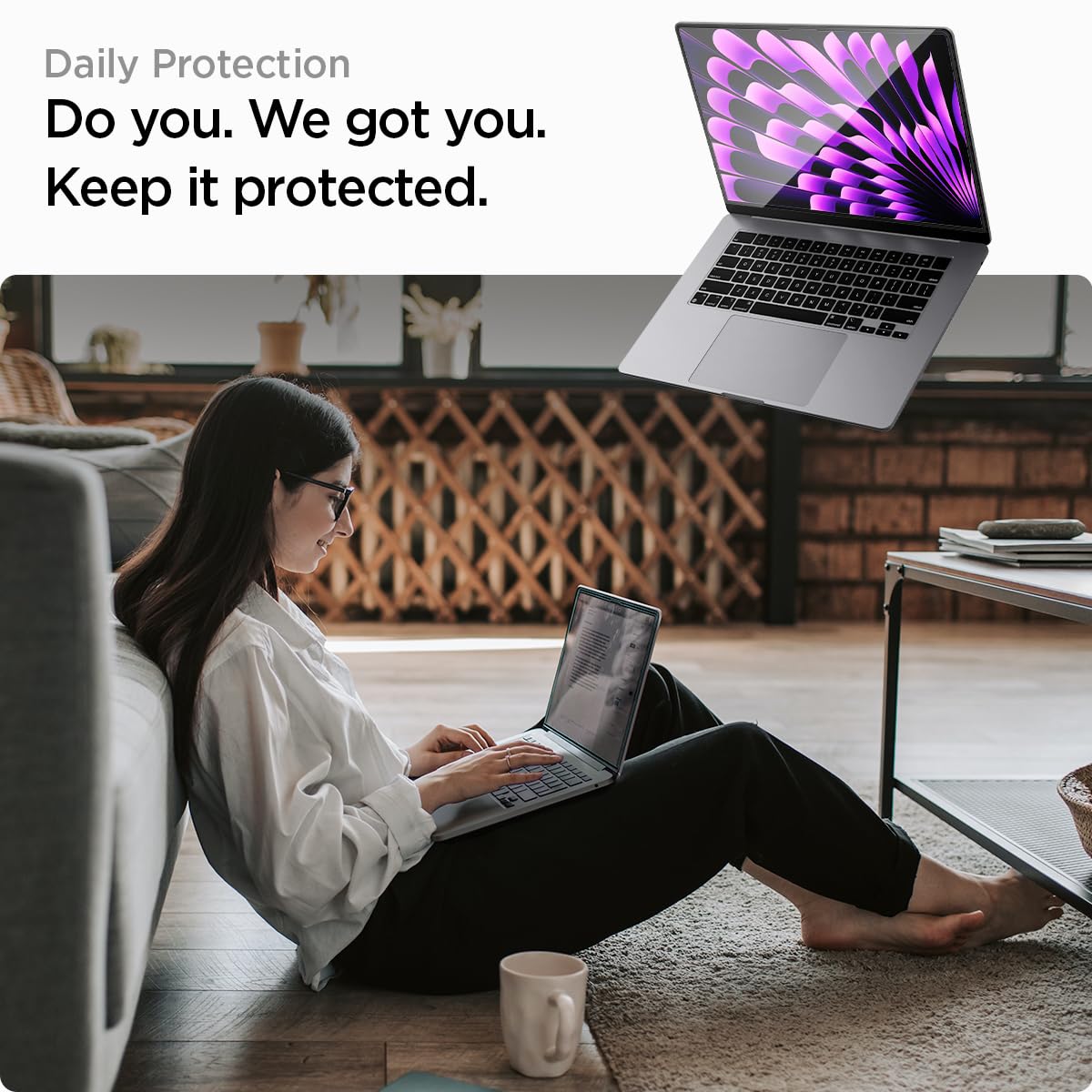 Foto 4 pulgar | Protector De Pantalla Spigen Glas.tr Slim Para Macbook Air 15'' - Venta Internacional.