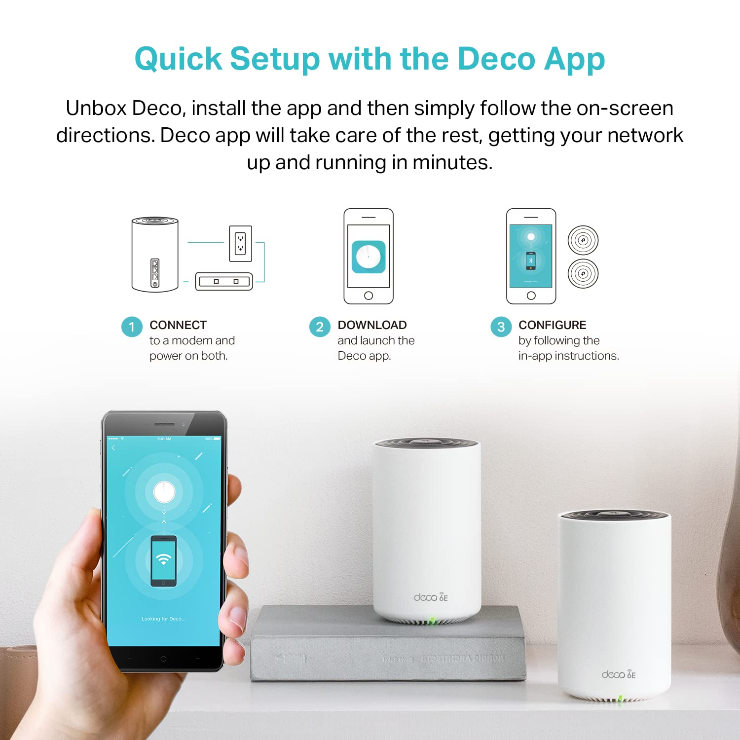 Foto 5 | Sistema De Malla Wifi 6e Tp-link Deco Axe5400, Paquete De 2 Unidades - Venta Internacional.