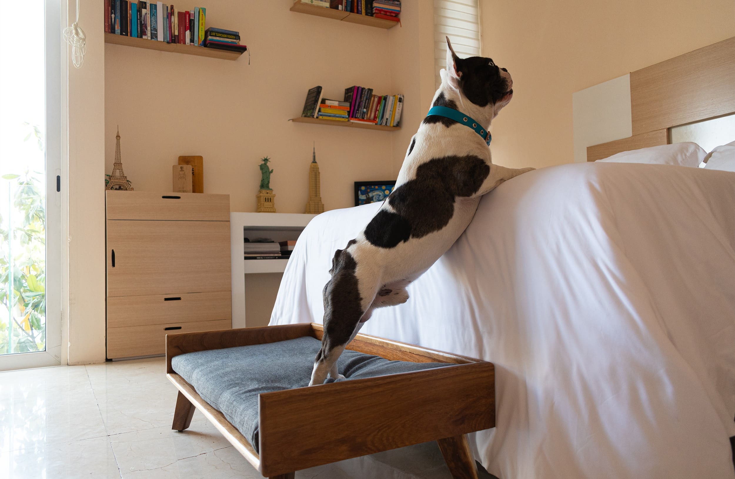 Foto 7 pulgar | Cama Para Perro Atmos Homeware Fabricada En Madera  Con Cojín De Espuma De Poliuretano  Tamaño Mediano