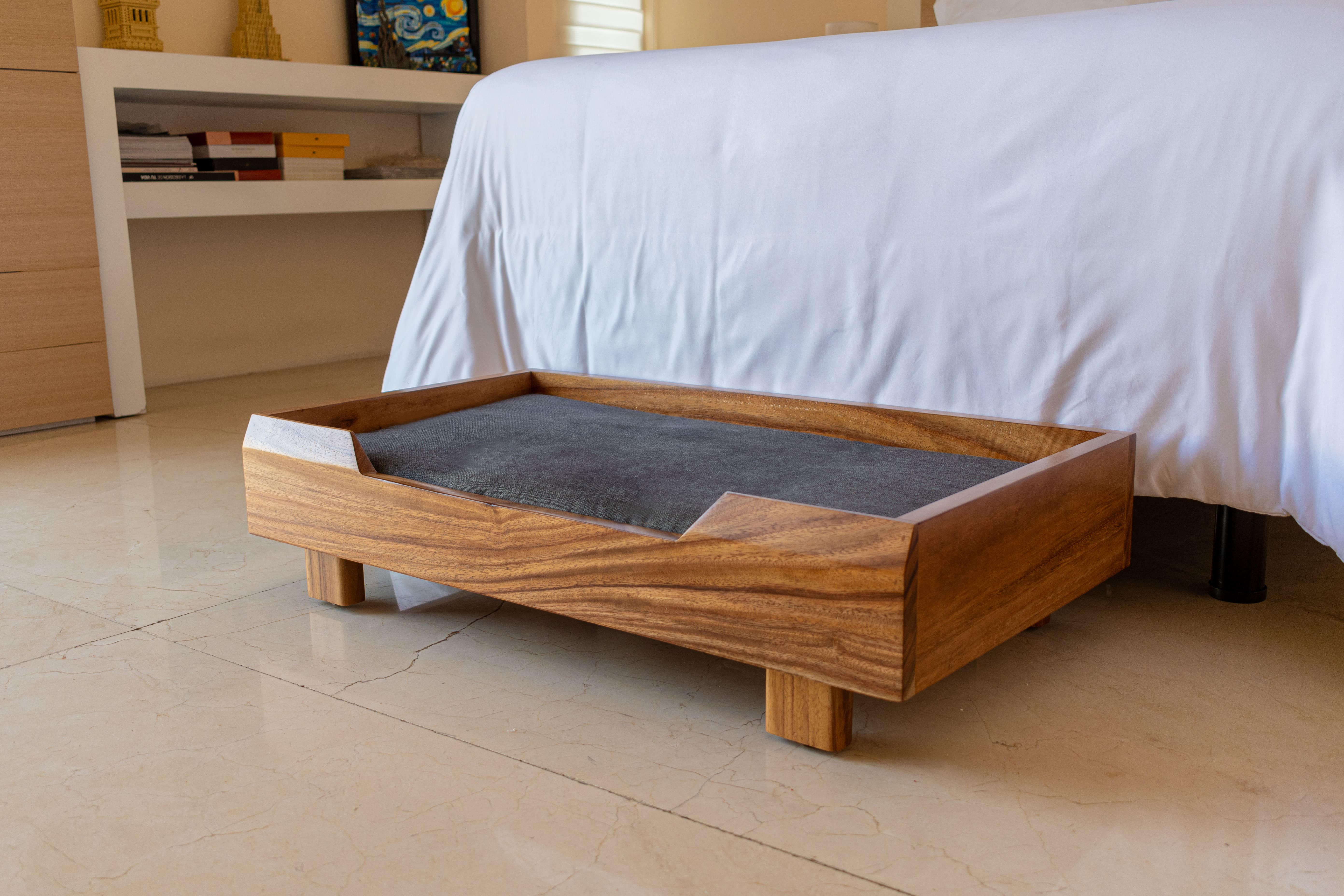 Foto 8 pulgar | Cama Para Perro Fabricada En Madera Con Cojín De Espuma De Poliuretano  Tamaño Mediano